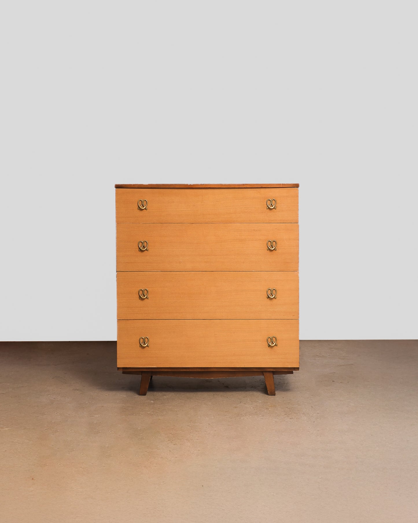 MCM Maple Tallboy Dresser
