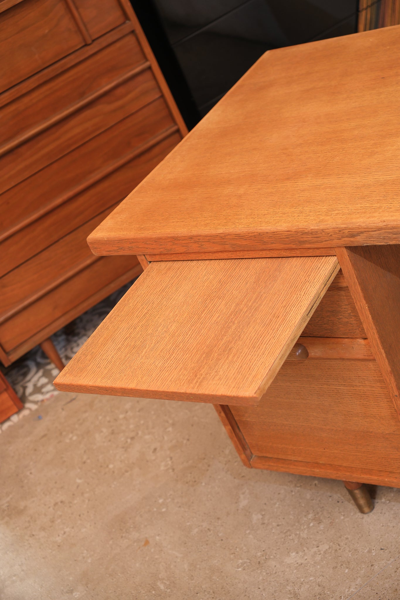 MCM Solid Oak Desk