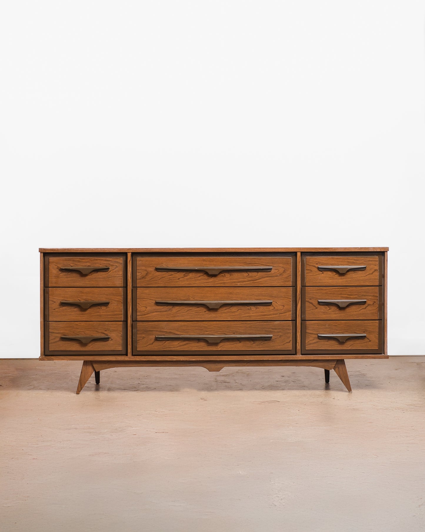 MCM Dark Walnut Wide Dresser