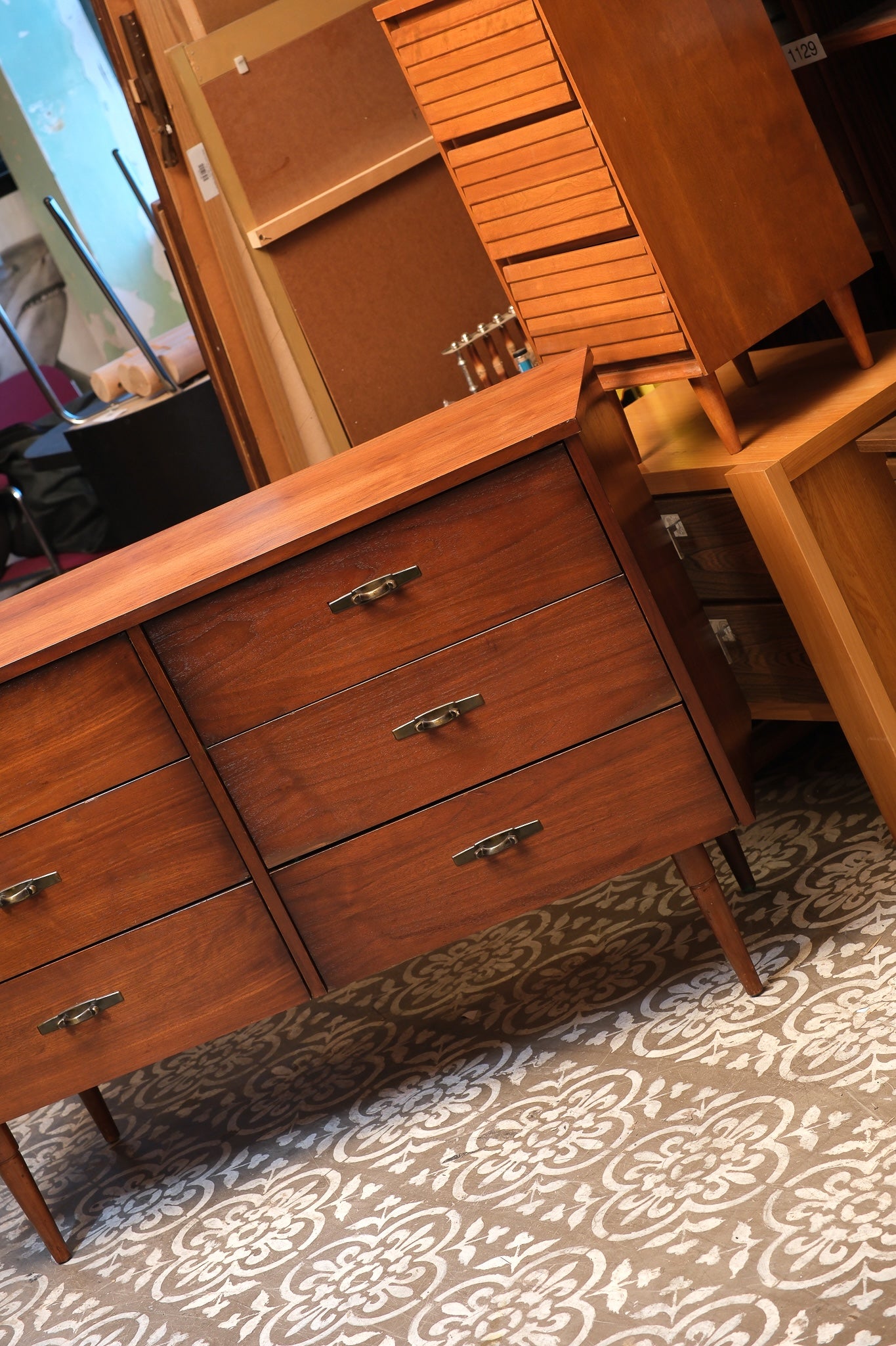 MCM Dark Walnut Dresser