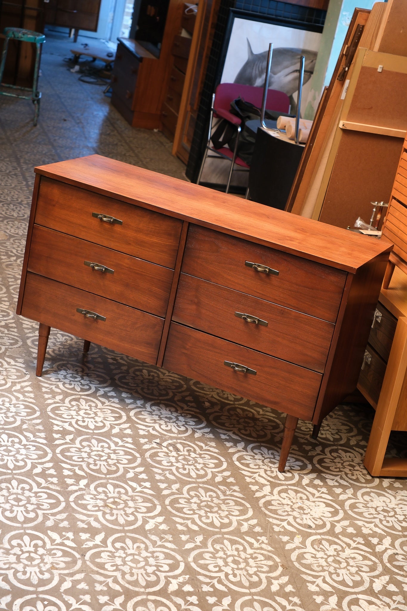 MCM Dark Walnut Dresser