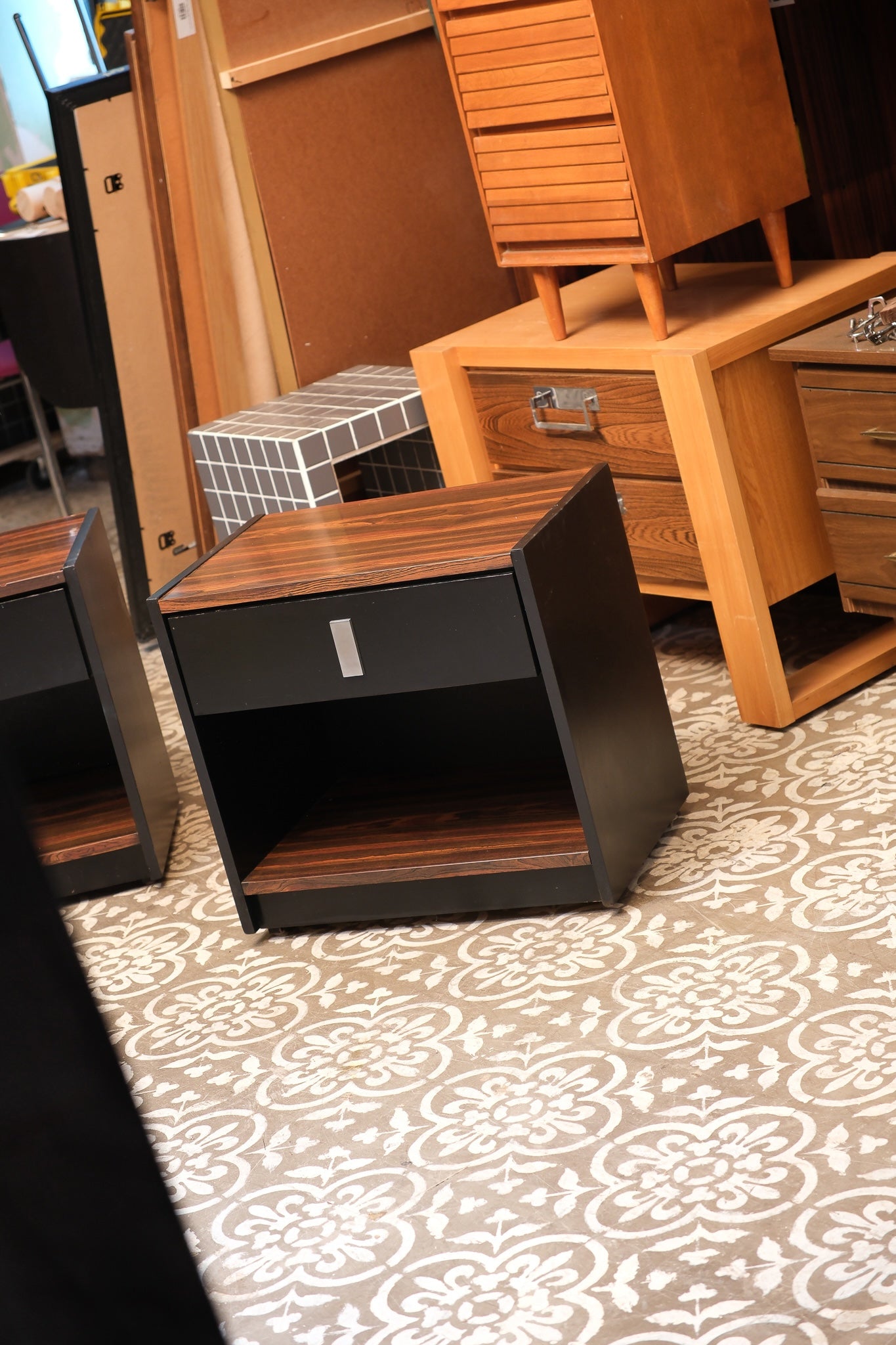 MCM Rosewood Nightstand Set By Treco