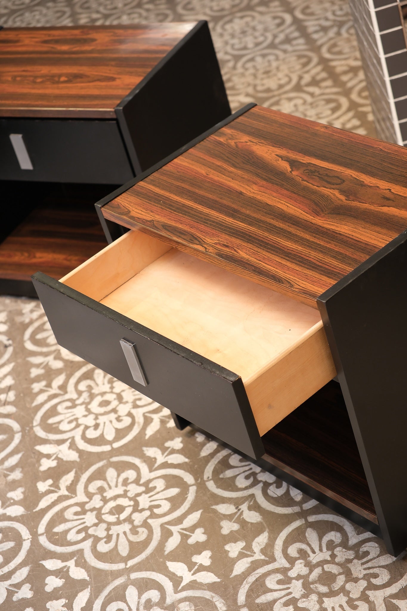 MCM Rosewood Nightstand Set By Treco