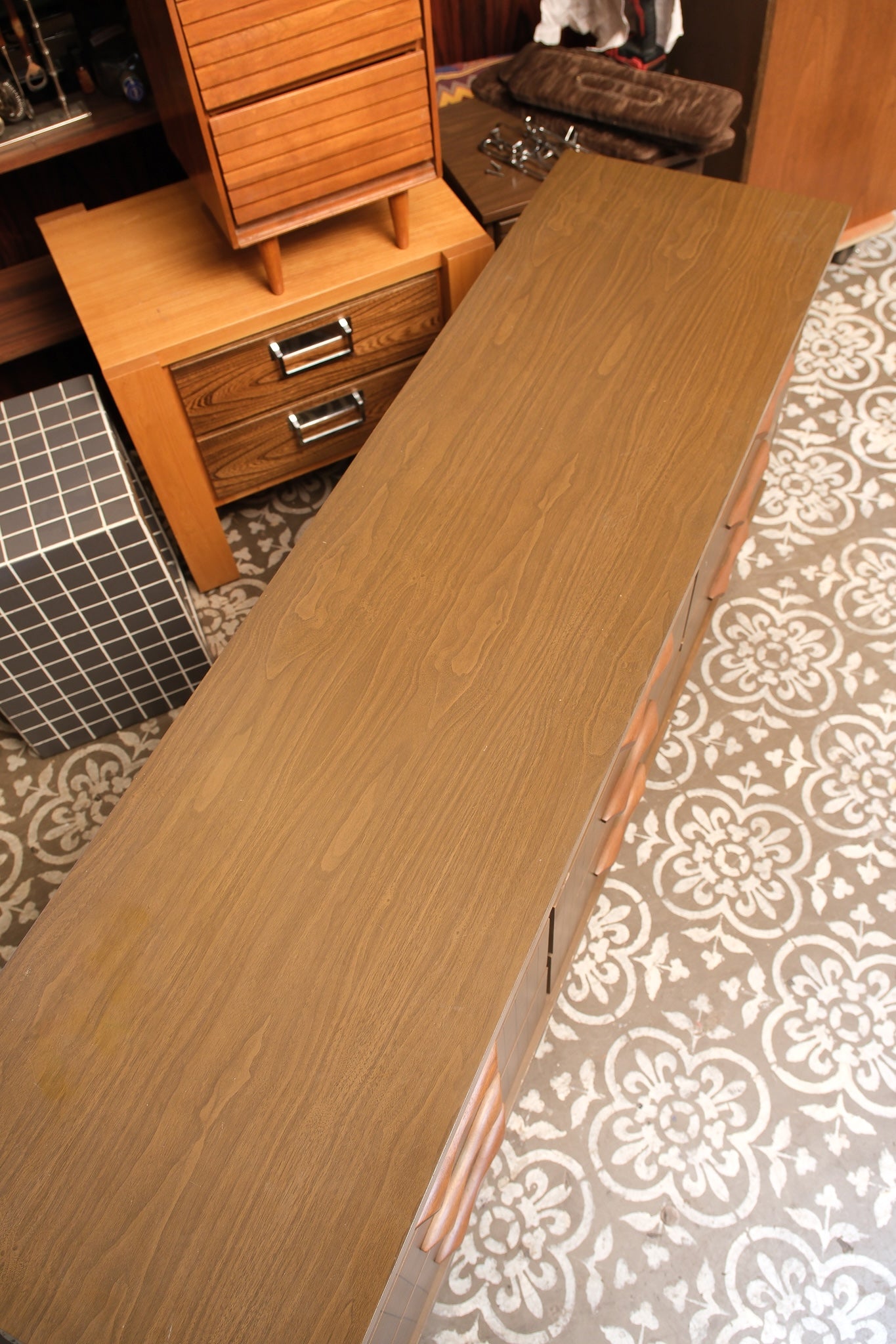 MCM Walnut Wide Dresser