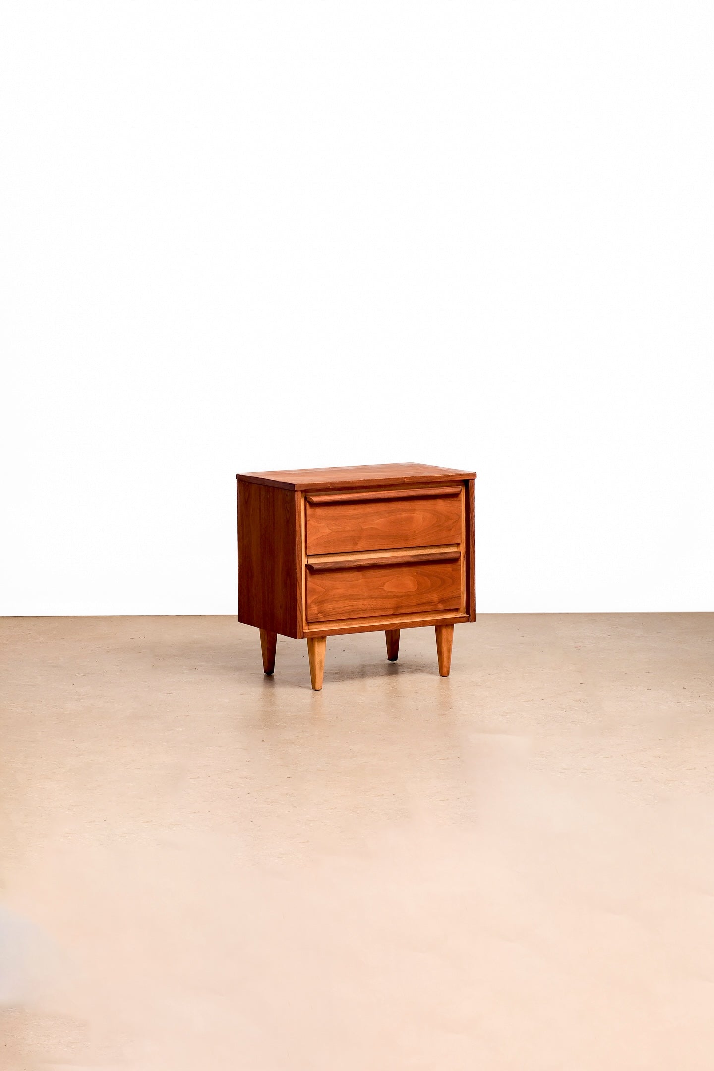 MCM Refurbished Walnut Nightstand