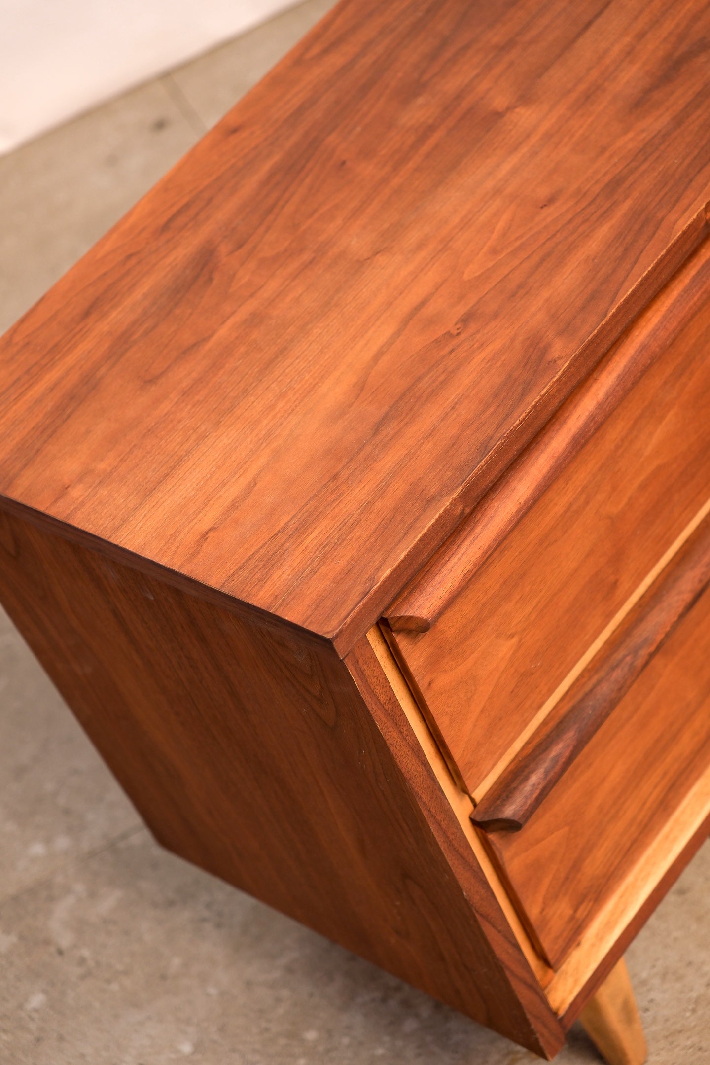 MCM Refurbished Walnut Nightstand