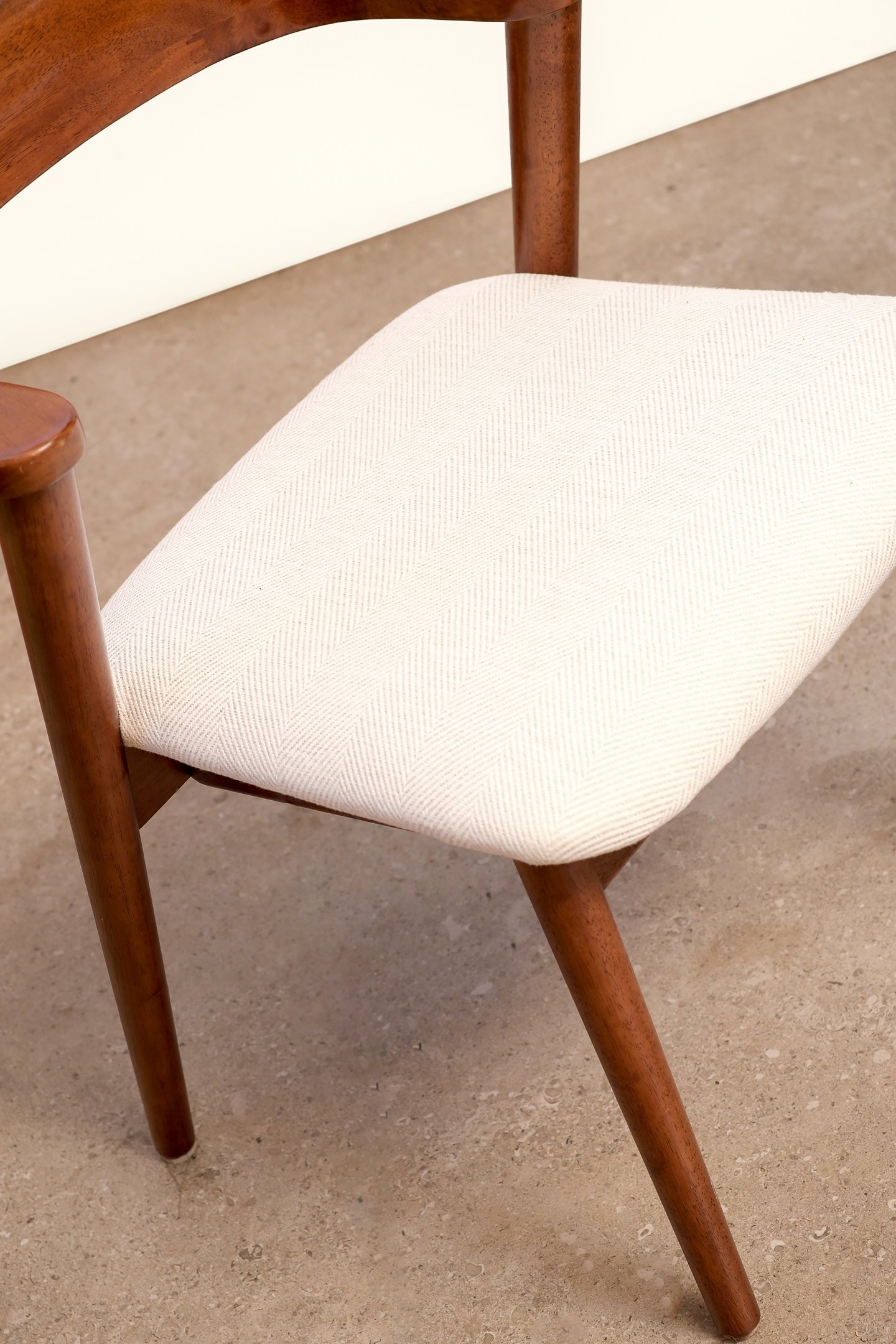MCM Style Walnut Chair Set