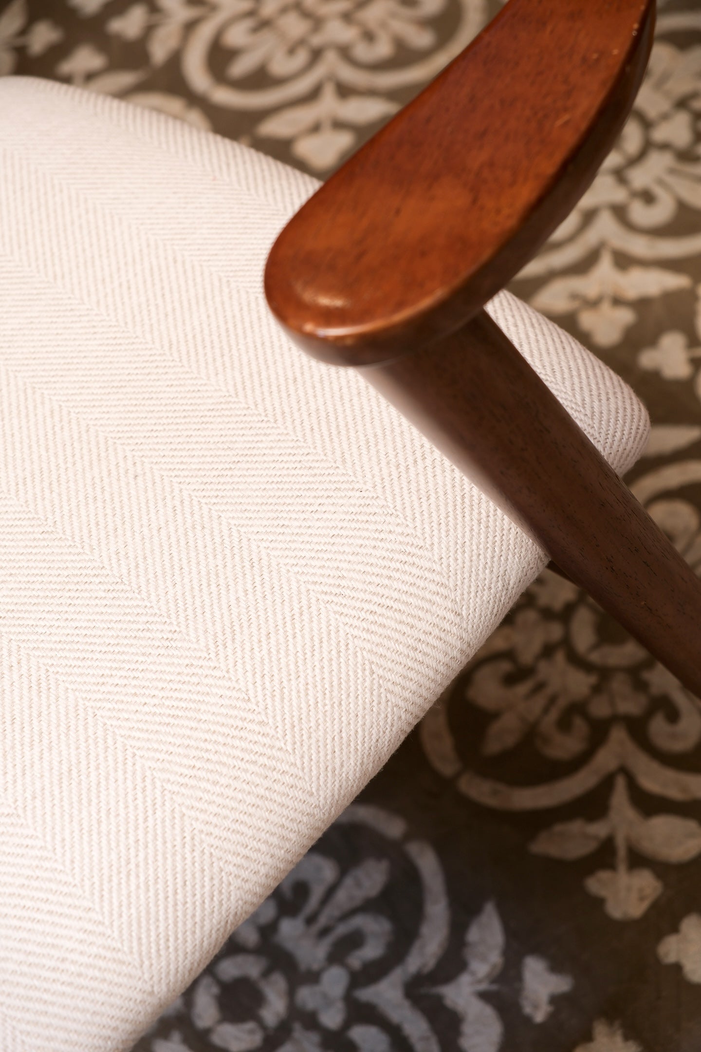 MCM Style Walnut Chair Set