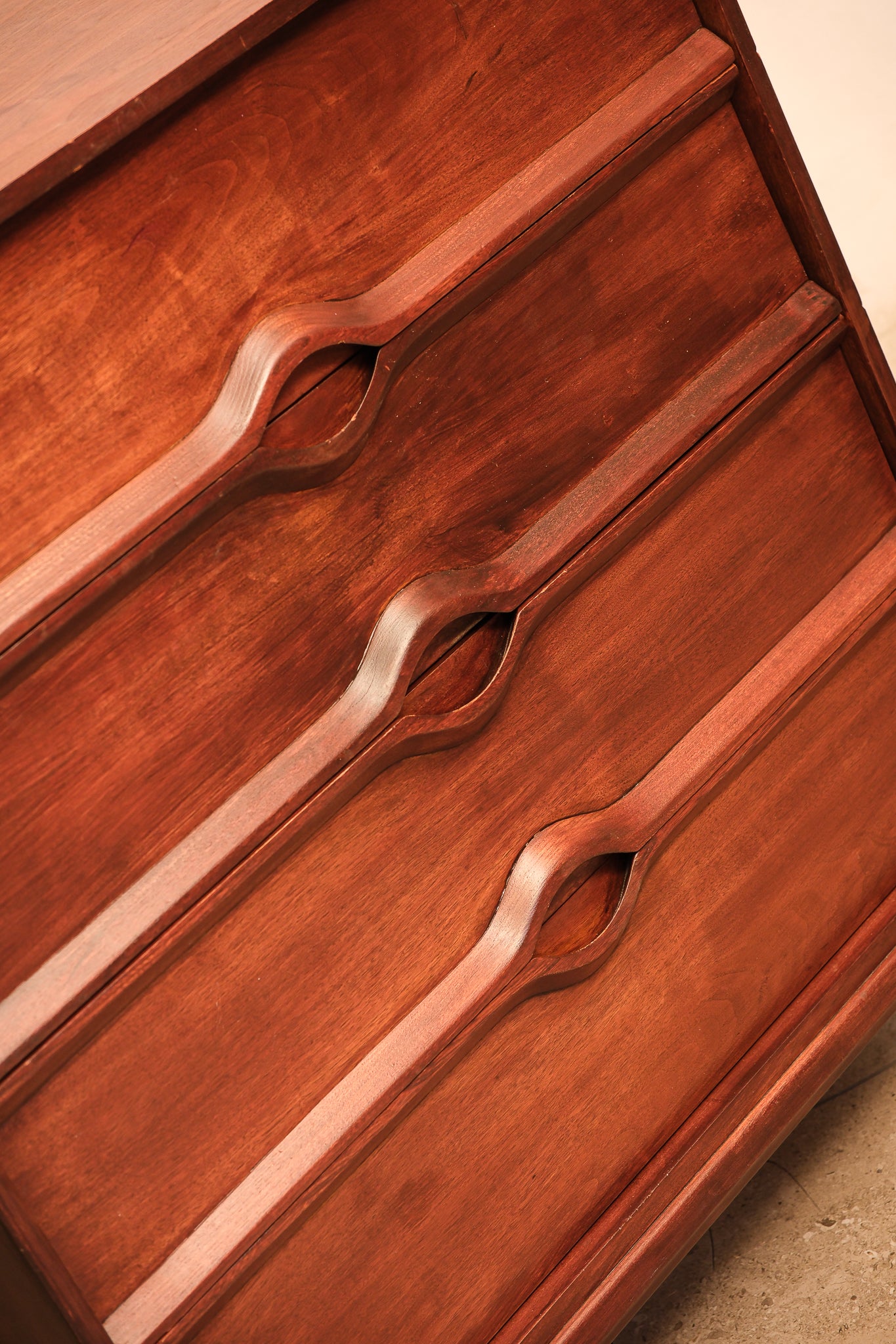 MCM Mahogany Tallboy Dresser