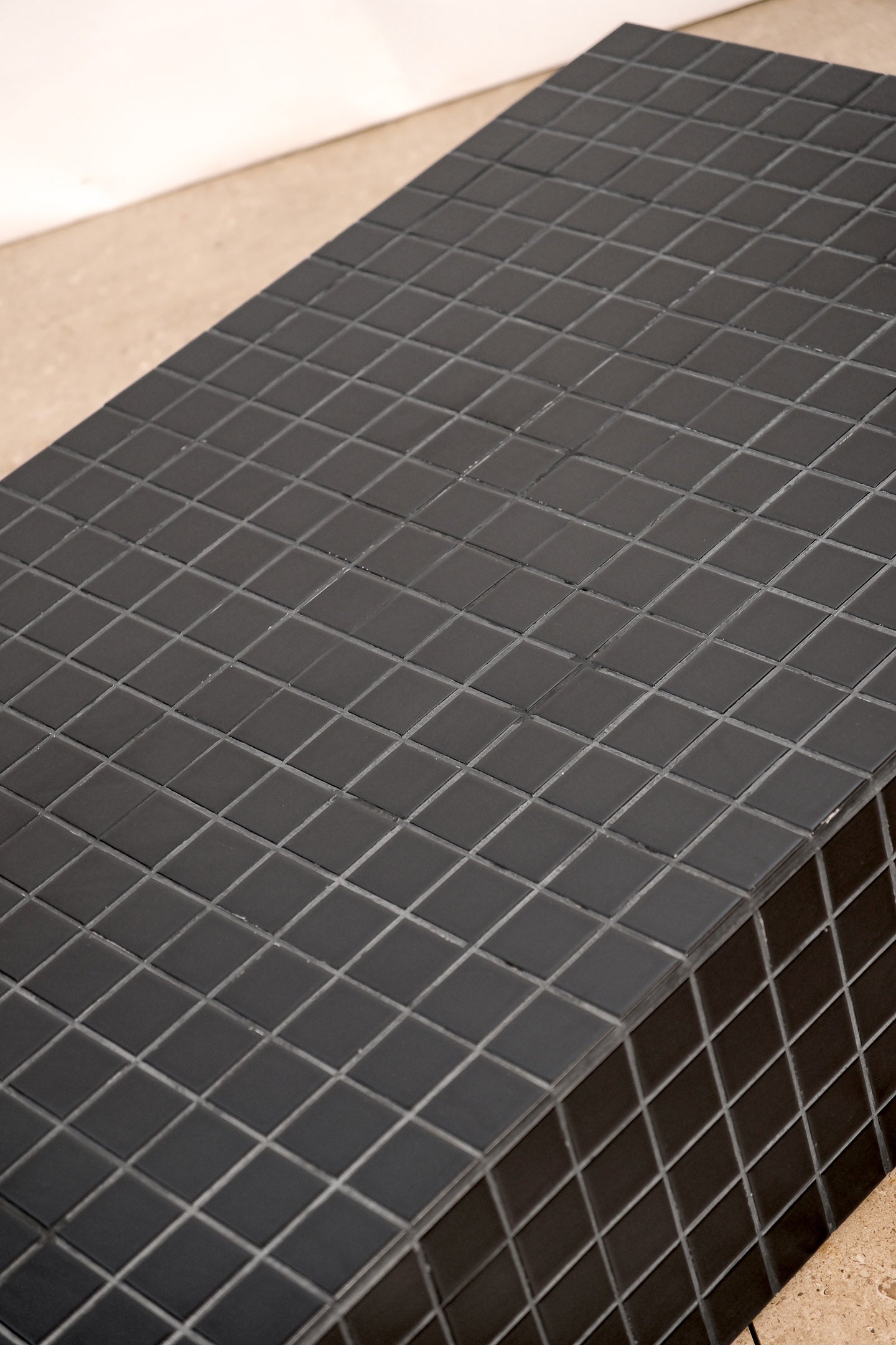Tiled Large Black Coffee Table