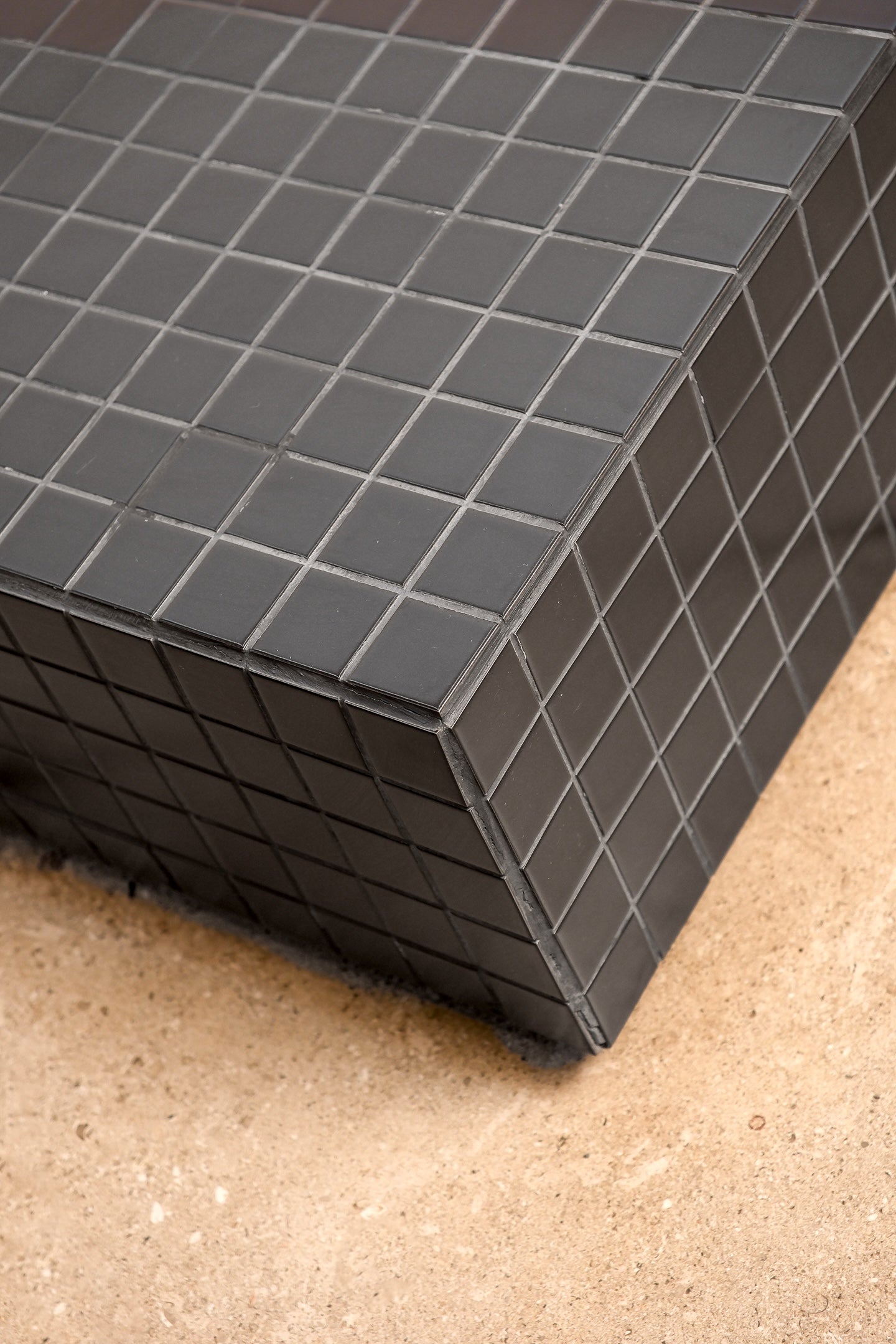 Tiled Large Black Coffee Table