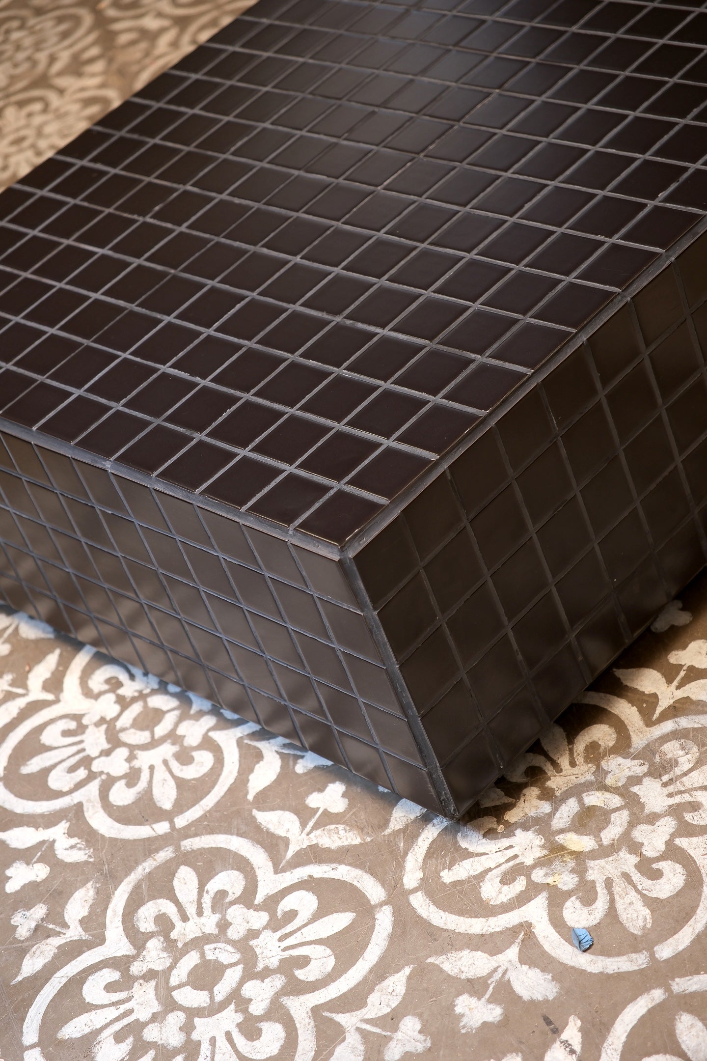 Tiled Large Black Coffee Table