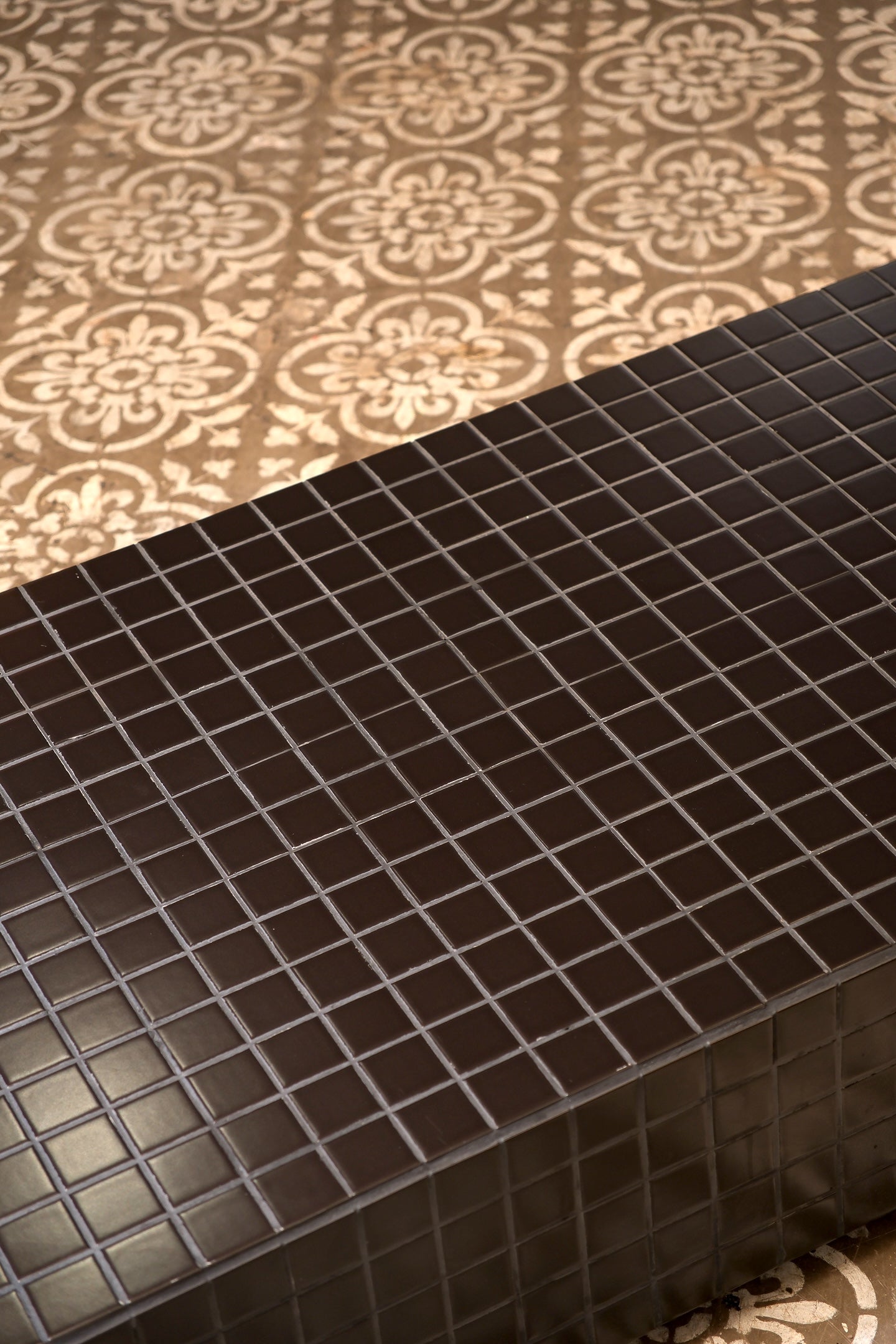 Tiled Large Black Coffee Table