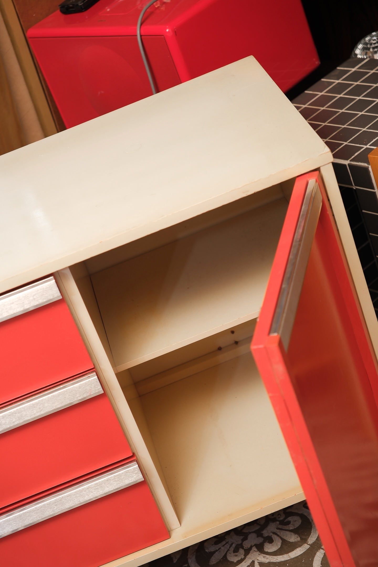 MCM Red Credenza By Viscol