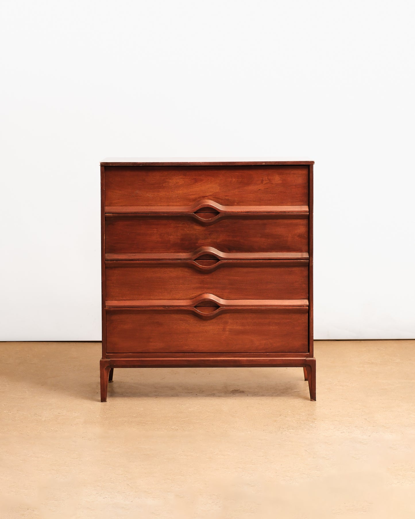 MCM Mahogany Tallboy Dresser