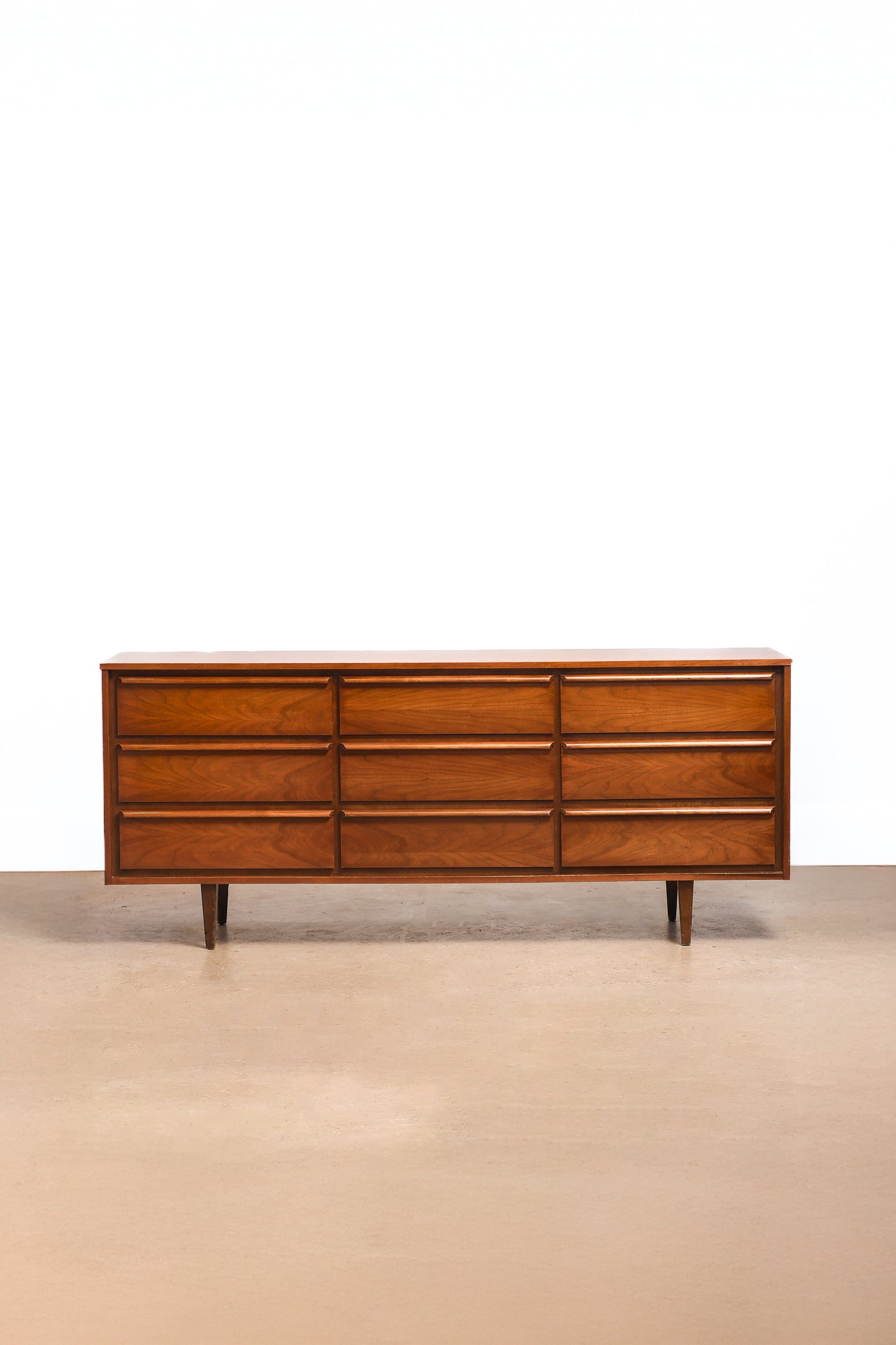 MCM Dark Walnut Wide Dresser By HPL