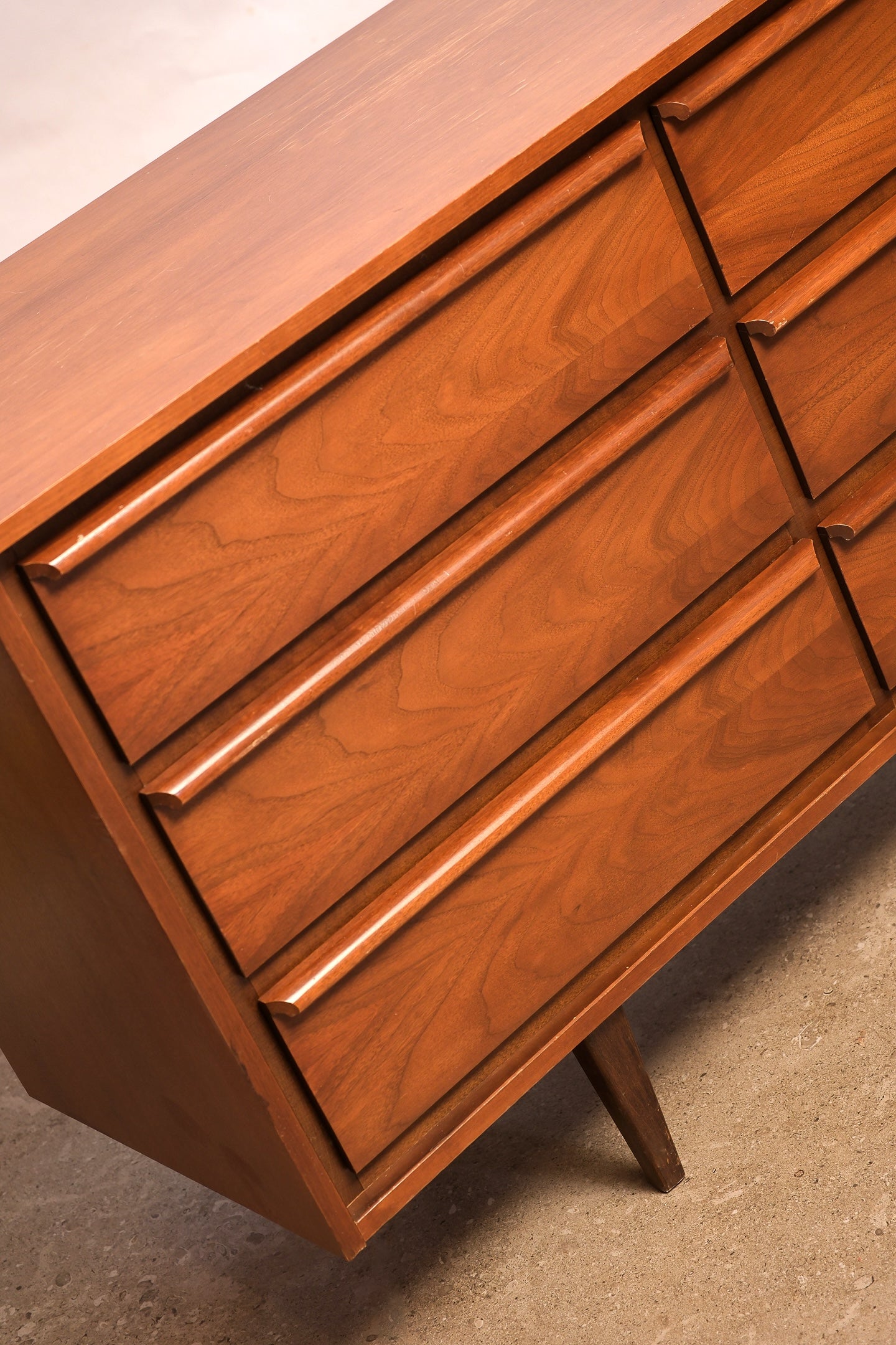 MCM Dark Walnut Wide Dresser By HPL