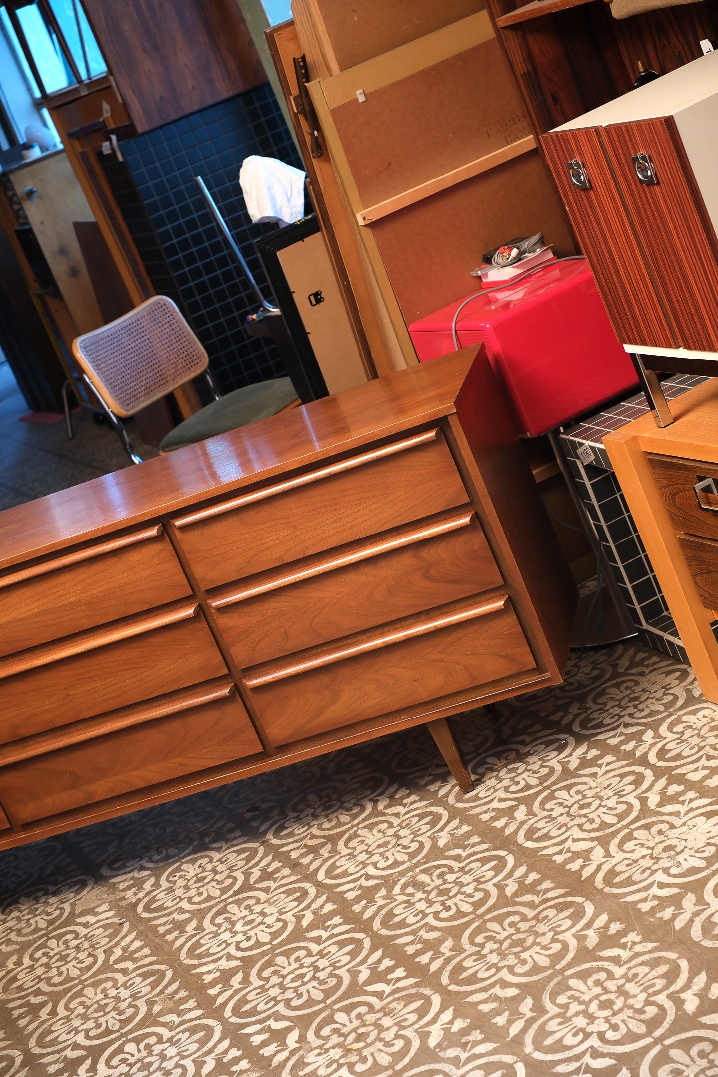 MCM Dark Walnut Wide Dresser By HPL