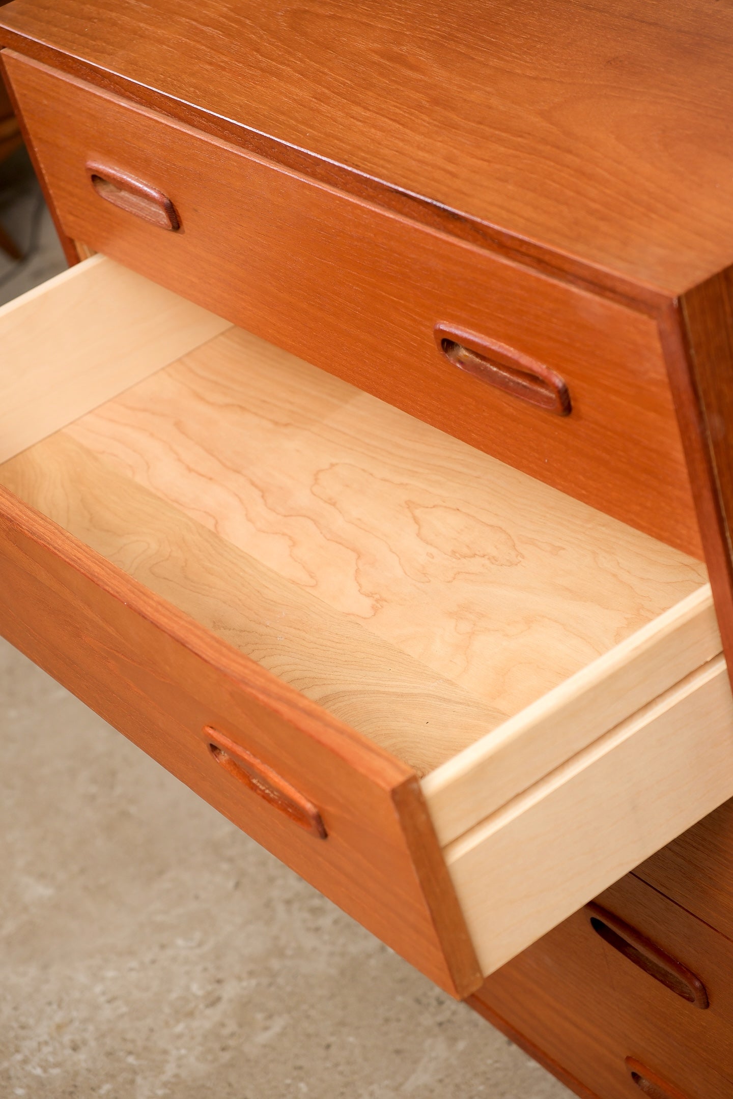MCM Teak Tallboy Dresser By Domino Møbler