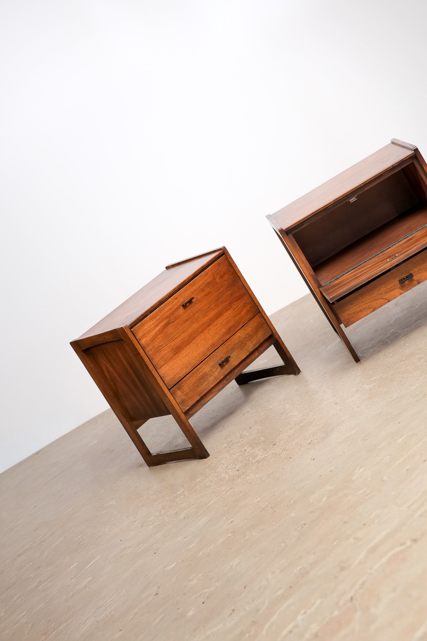 MCM Dark Walnut Nightstand Set