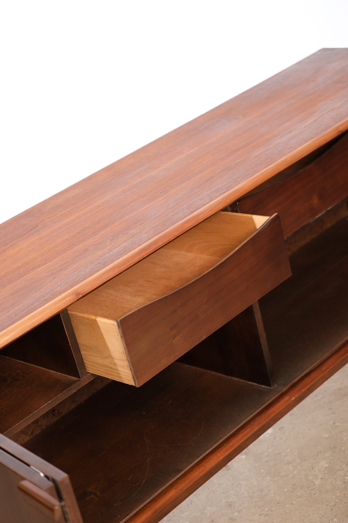 MCM Dark Walnut Credenza By Honderich