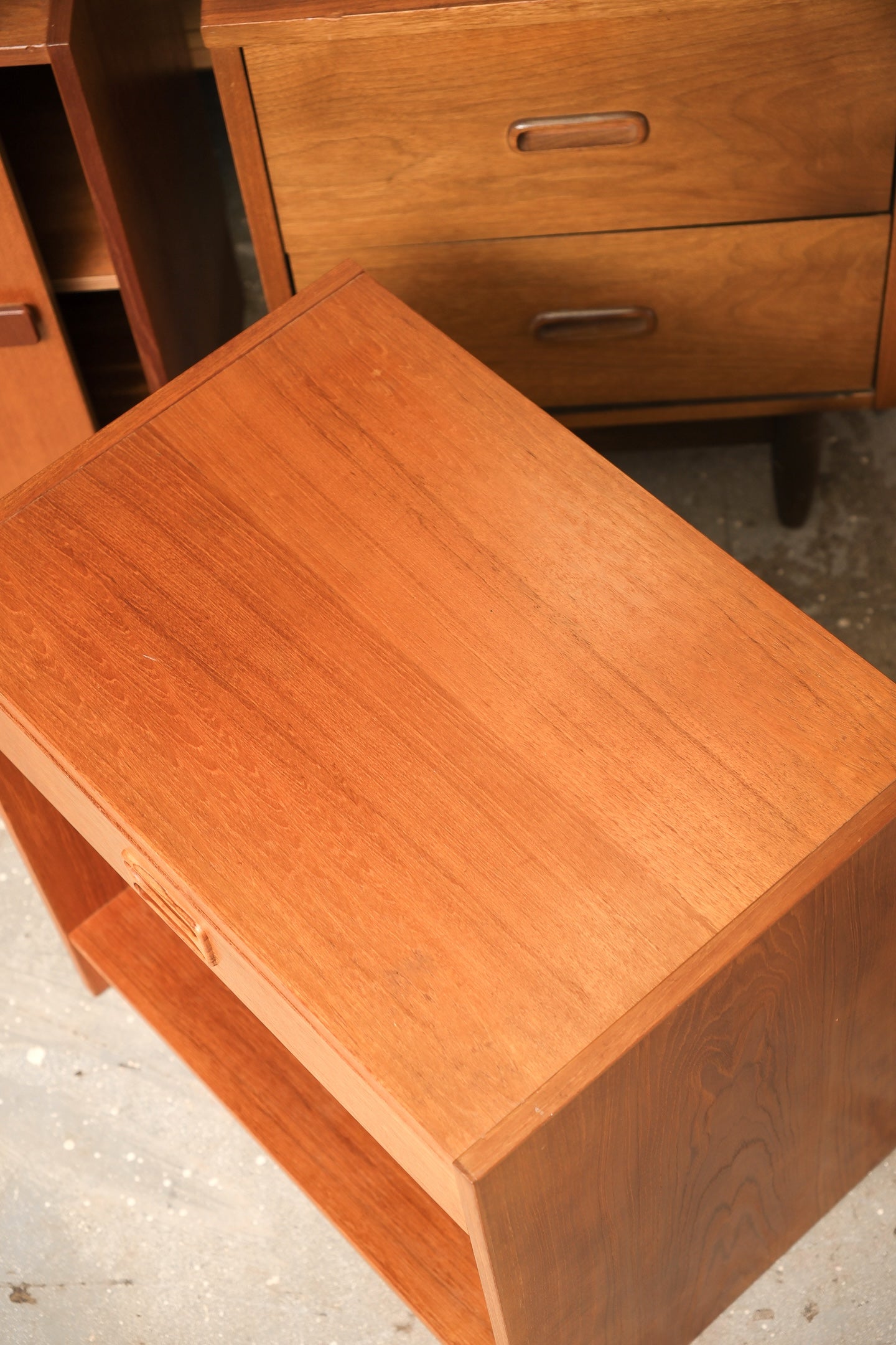 MCM Teak Nightstand By Domino Møbler