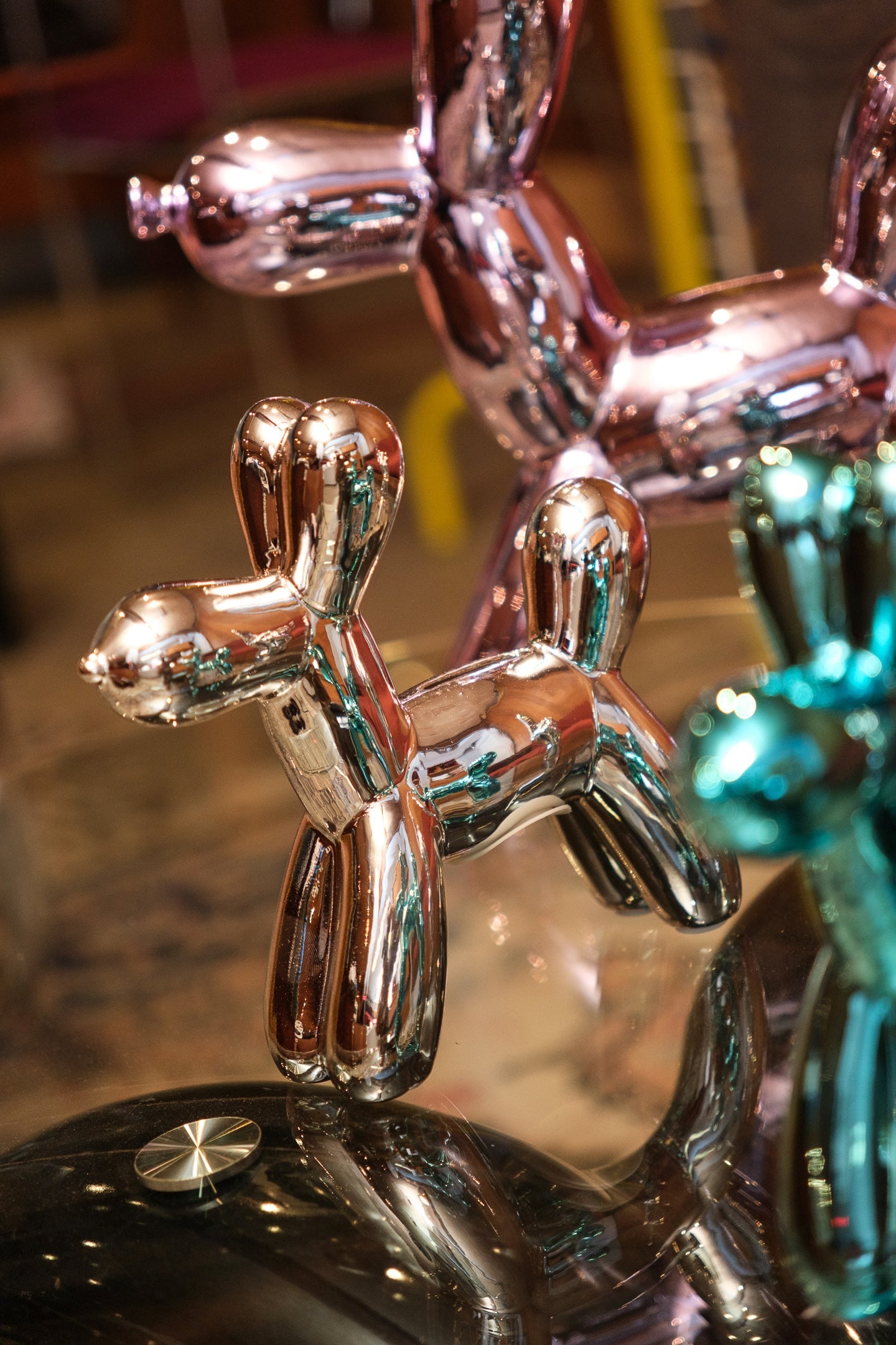 Silver Mini Ceramic Dog Piggy Bank