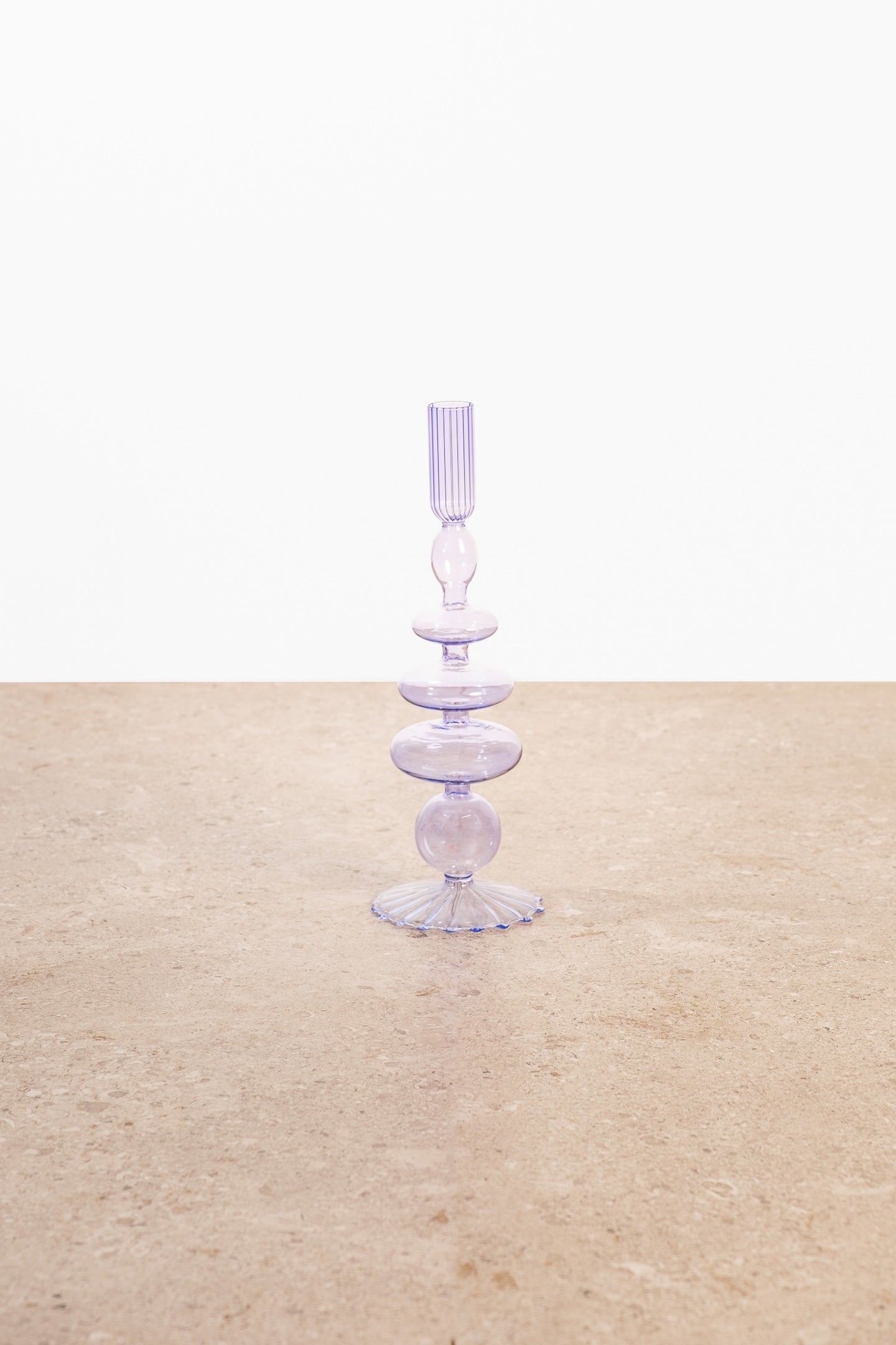 Lavender Glass Candle Holder