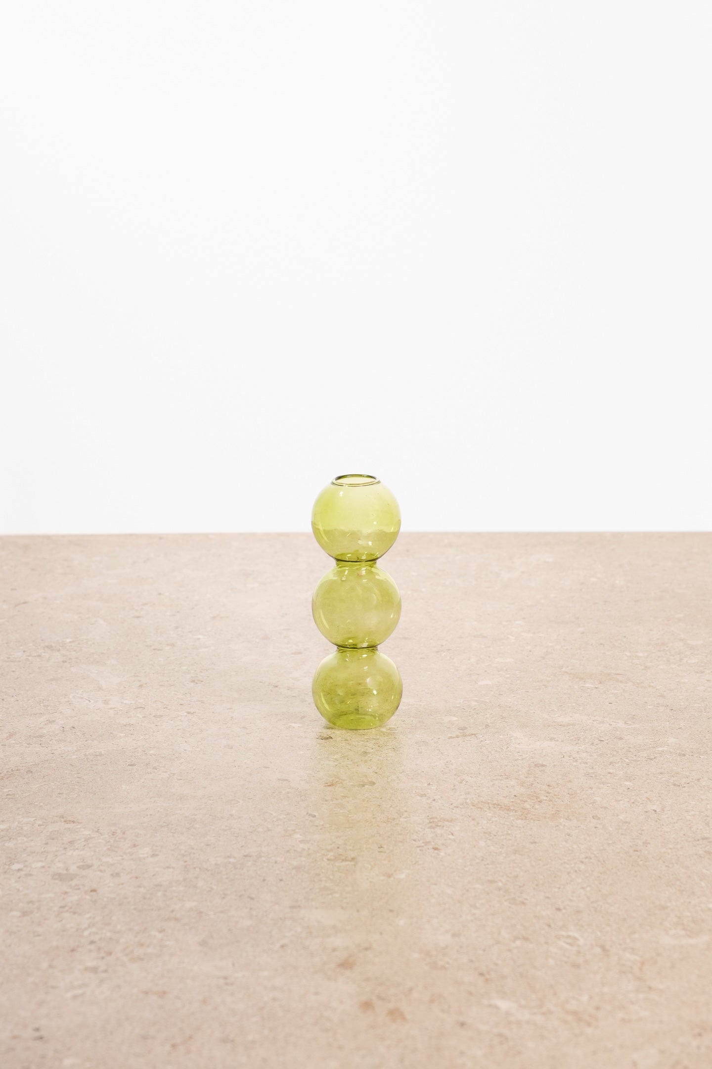 Olive Green Glass Vase Plant Holder
