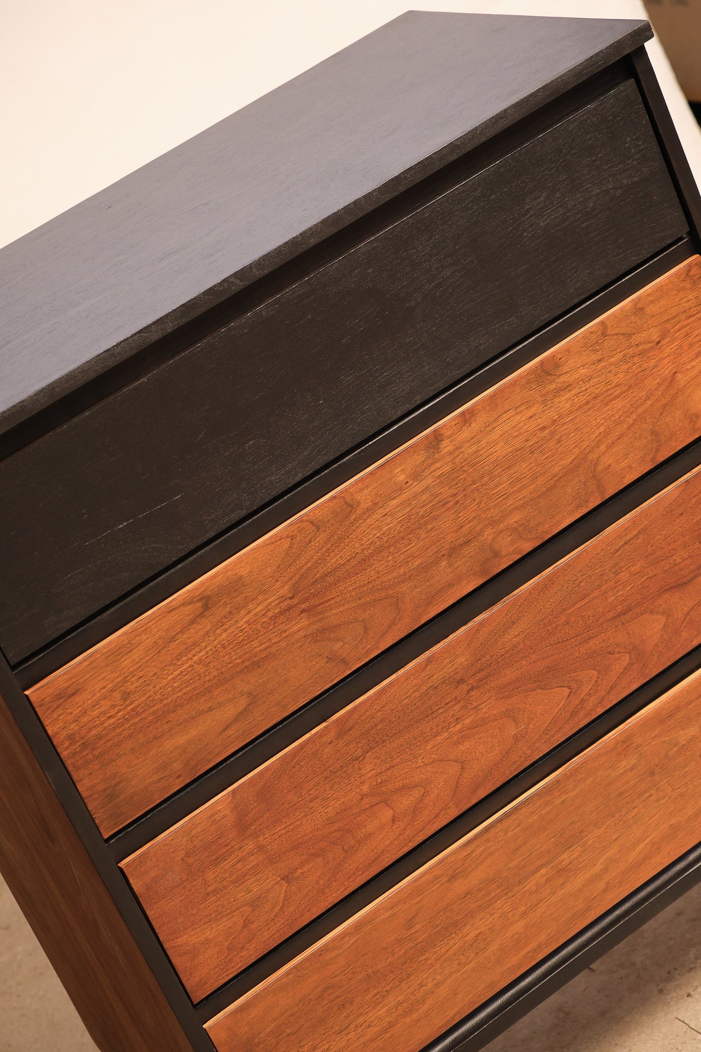 MCM Dark Walnut Tallboy Dresser