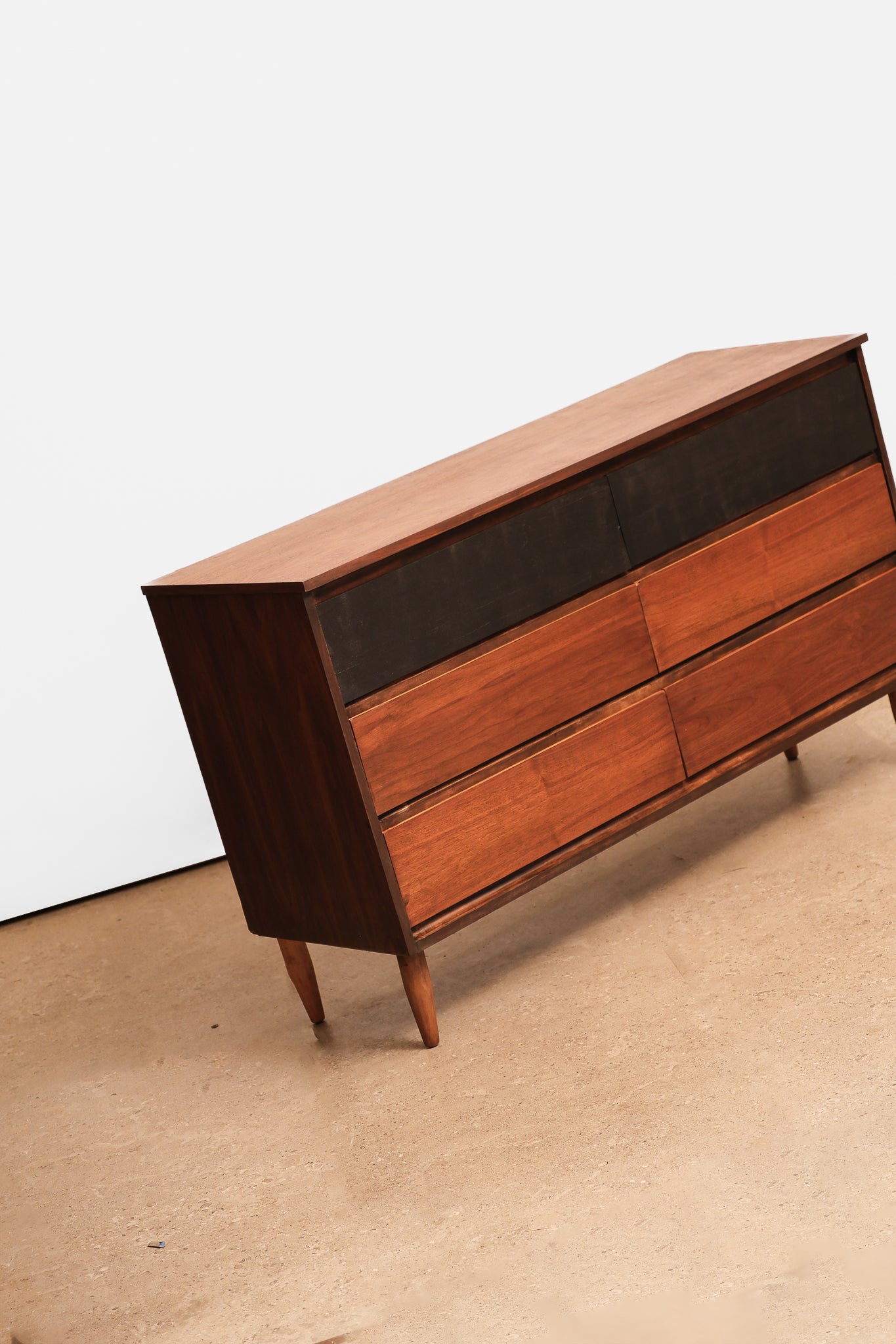 MCM Dark Walnut Wide Dresser