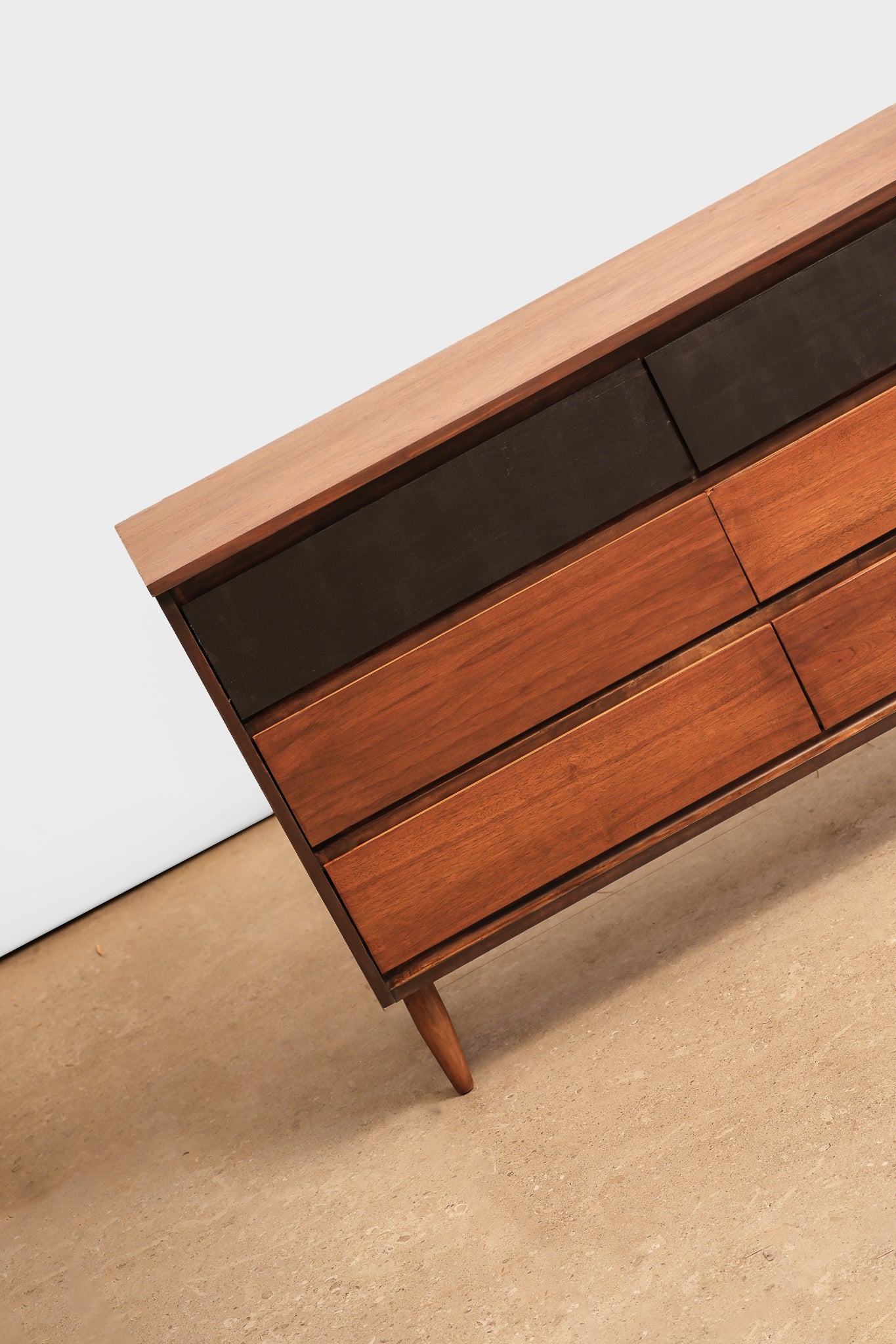 MCM Dark Walnut Wide Dresser