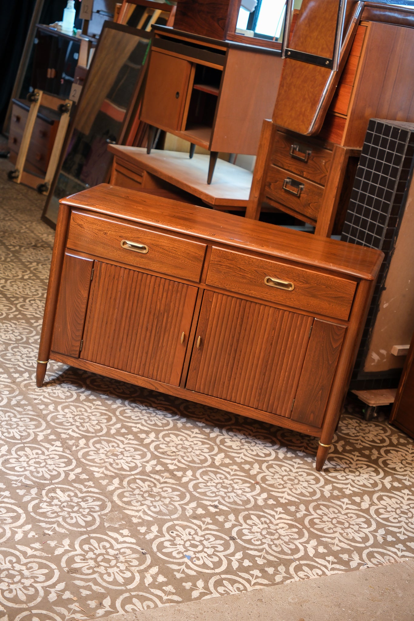 MCM Dark Walnut Credenza By Knetchel