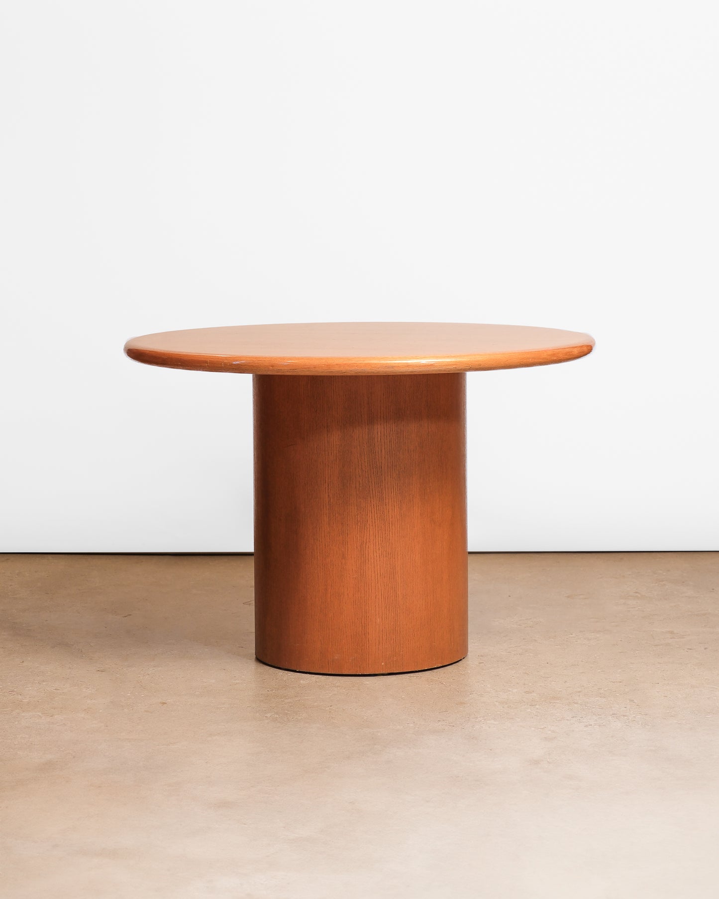 MCM Solid Oak Round Dining Table
