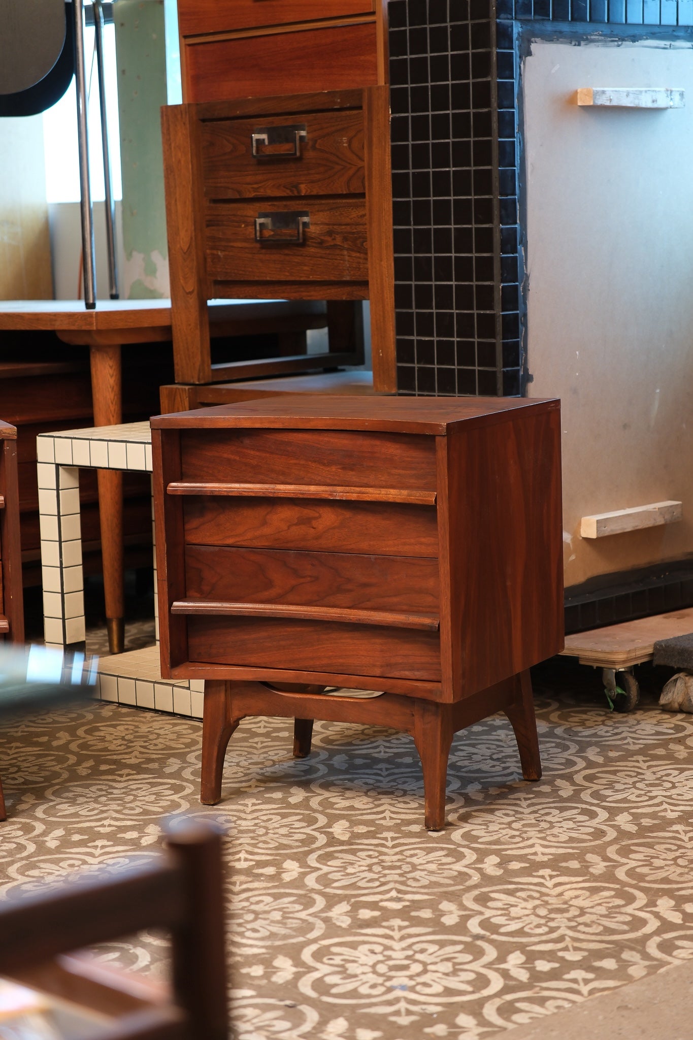MCM Dark Walnut Nightstand Set