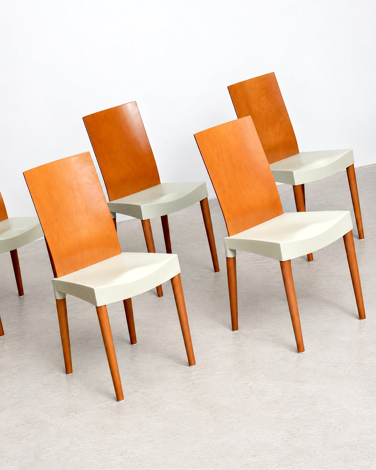 Rear view of the bentwood chair back showing the natural wood grain.