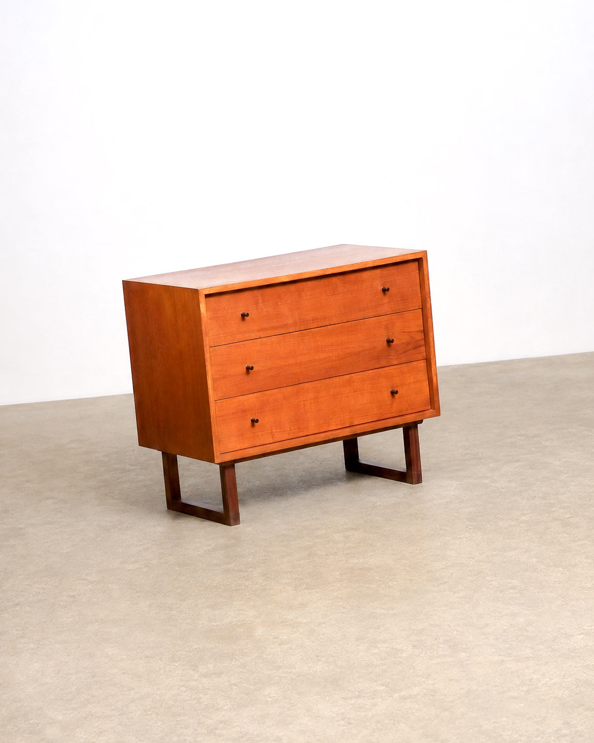 Vintage Teak Tallboy Dresser by RS Associates