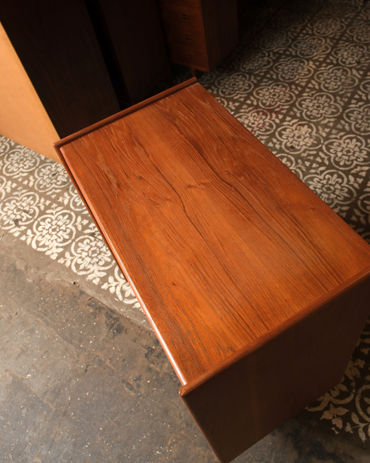 Vintage Teak Tallboy Dresser