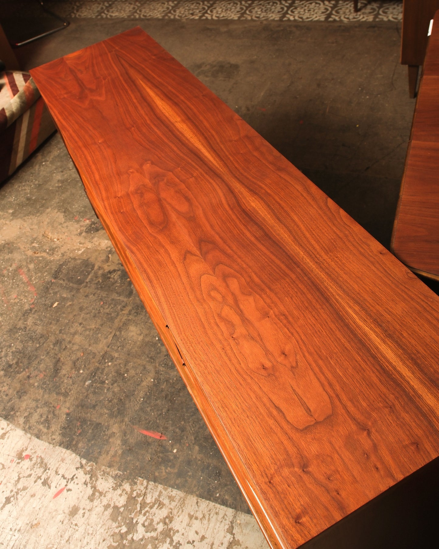 MCM Restored Walnut 9-Drawer Dresser