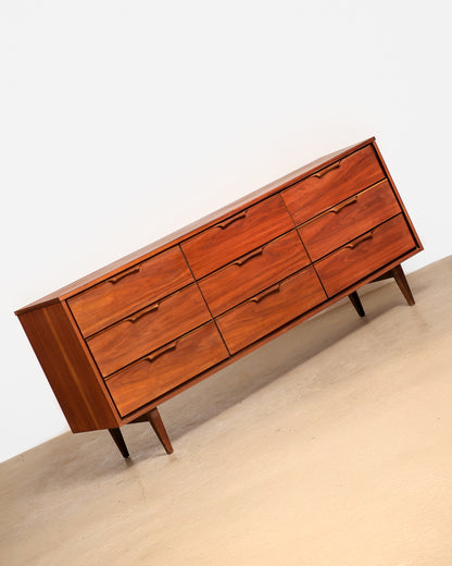 MCM Modernist Dark Walnut Restored Dresser