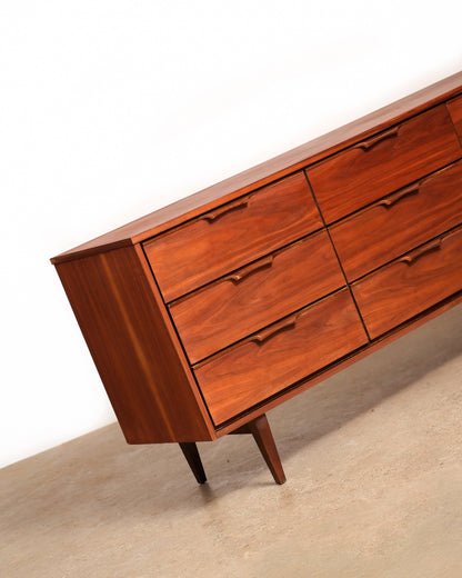MCM Modernist Dark Walnut Restored Dresser