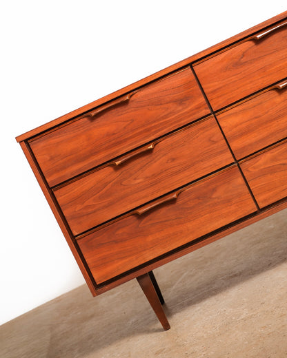 MCM Modernist Dark Walnut Restored Dresser