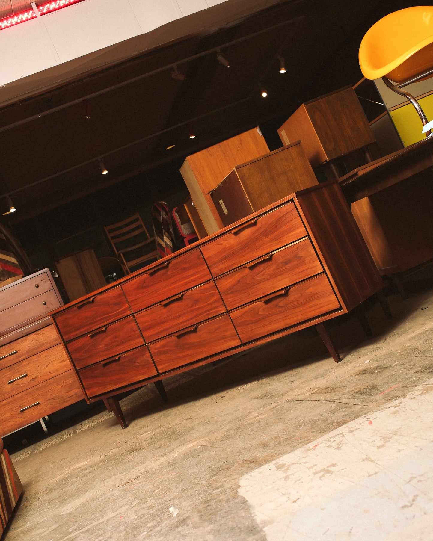 MCM Modernist Dark Walnut Restored Dresser