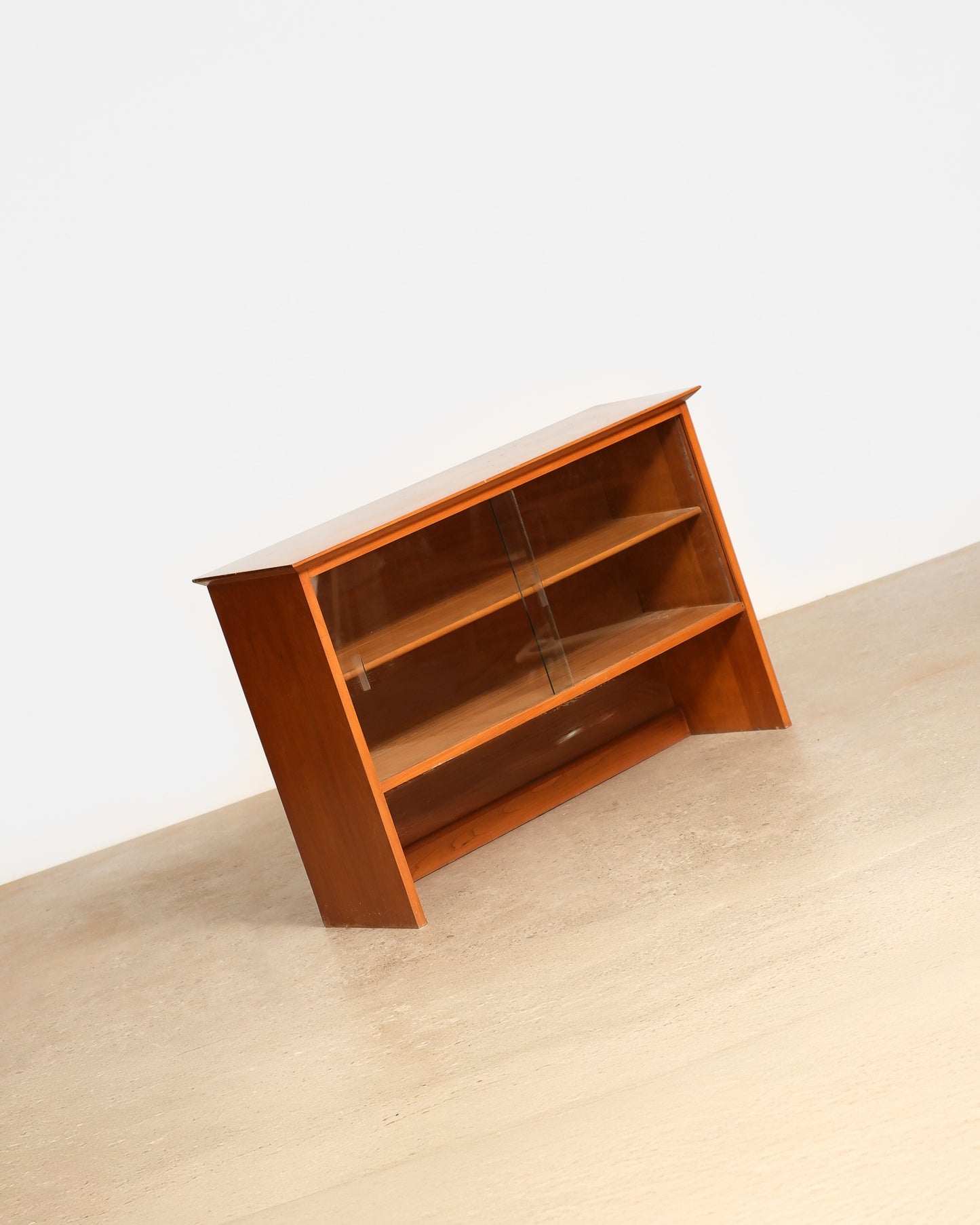 MCM Walnut Glass Cabinet by Hepworth