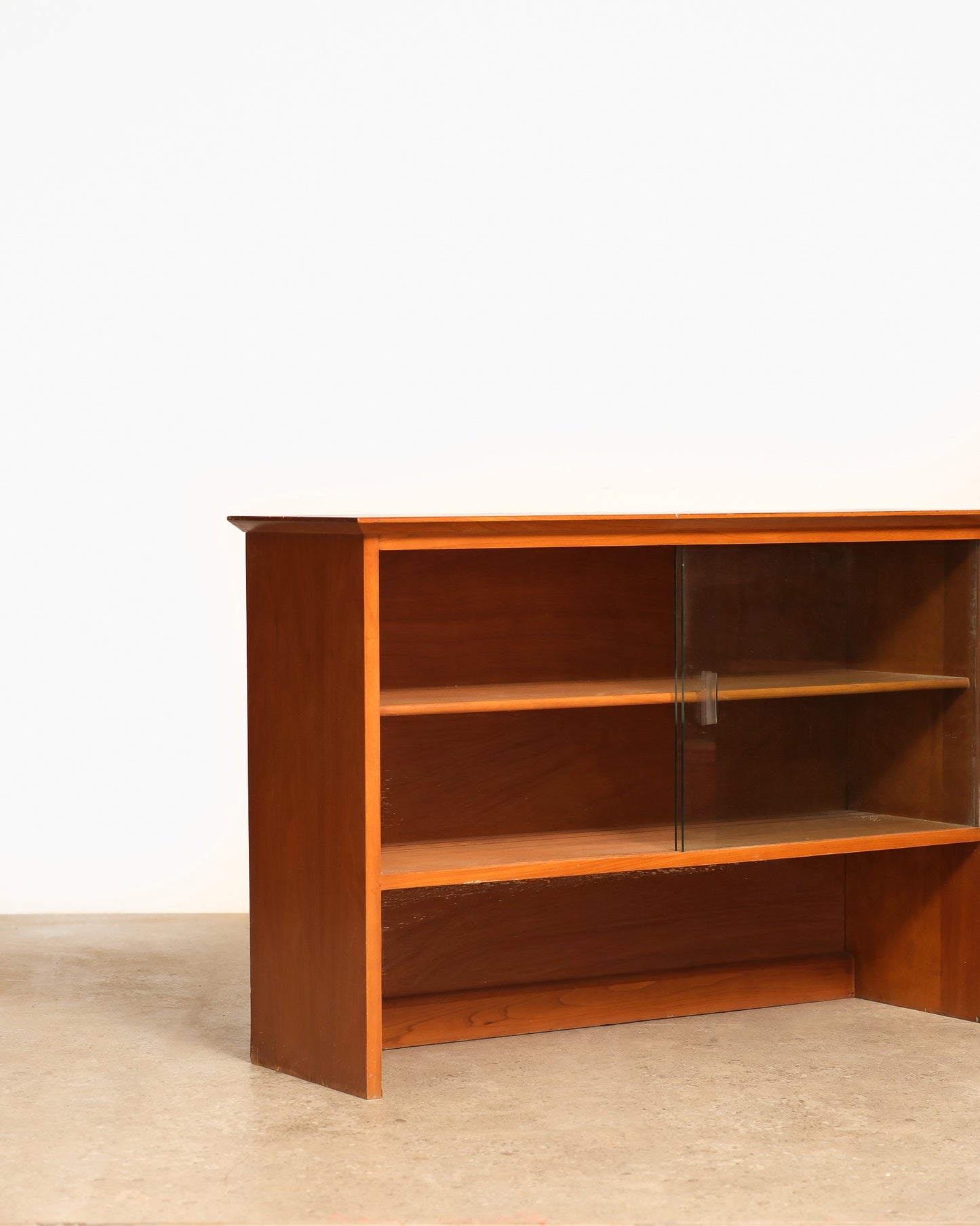 MCM Walnut Glass Cabinet by Hepworth