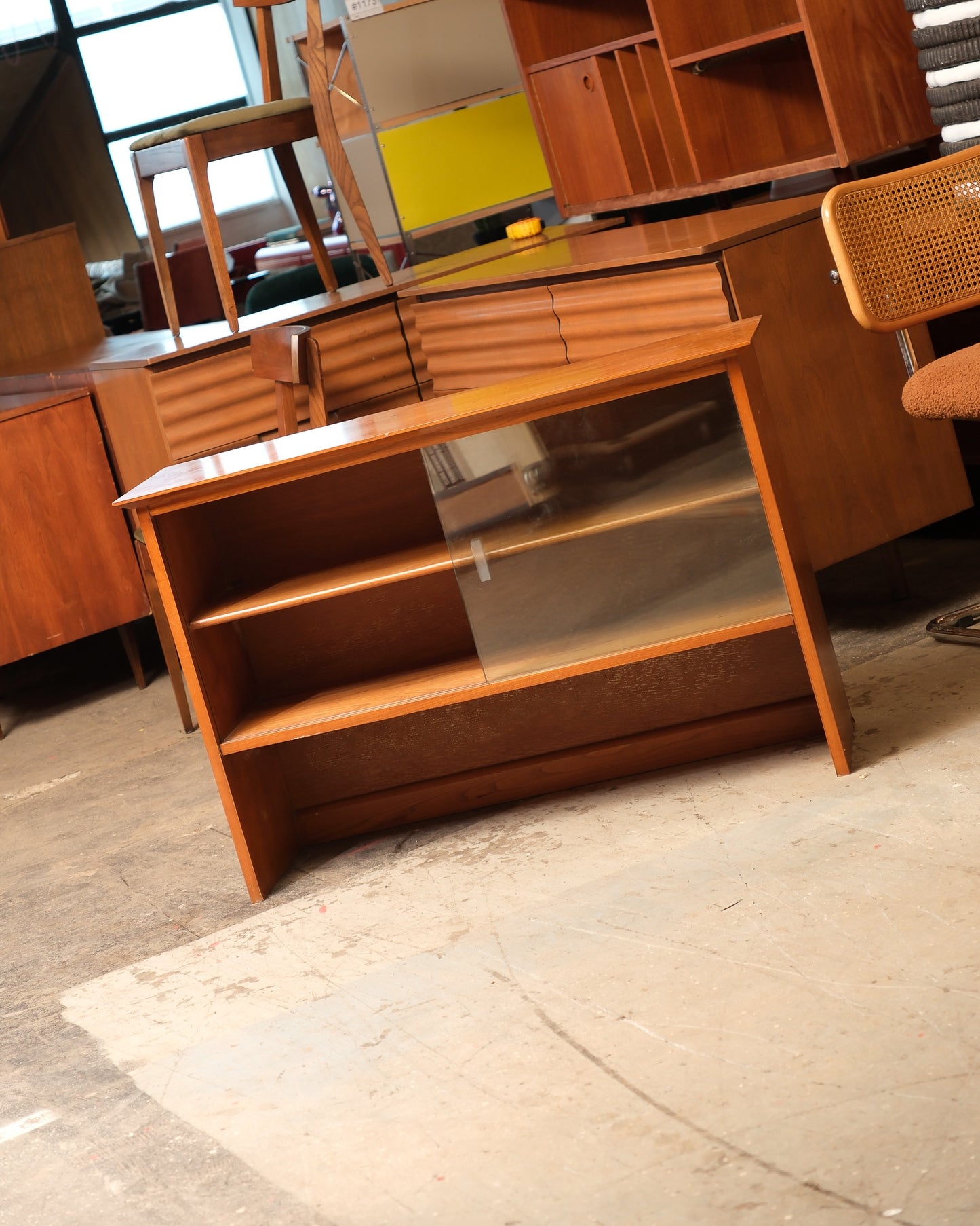 MCM Walnut Glass Cabinet by Hepworth