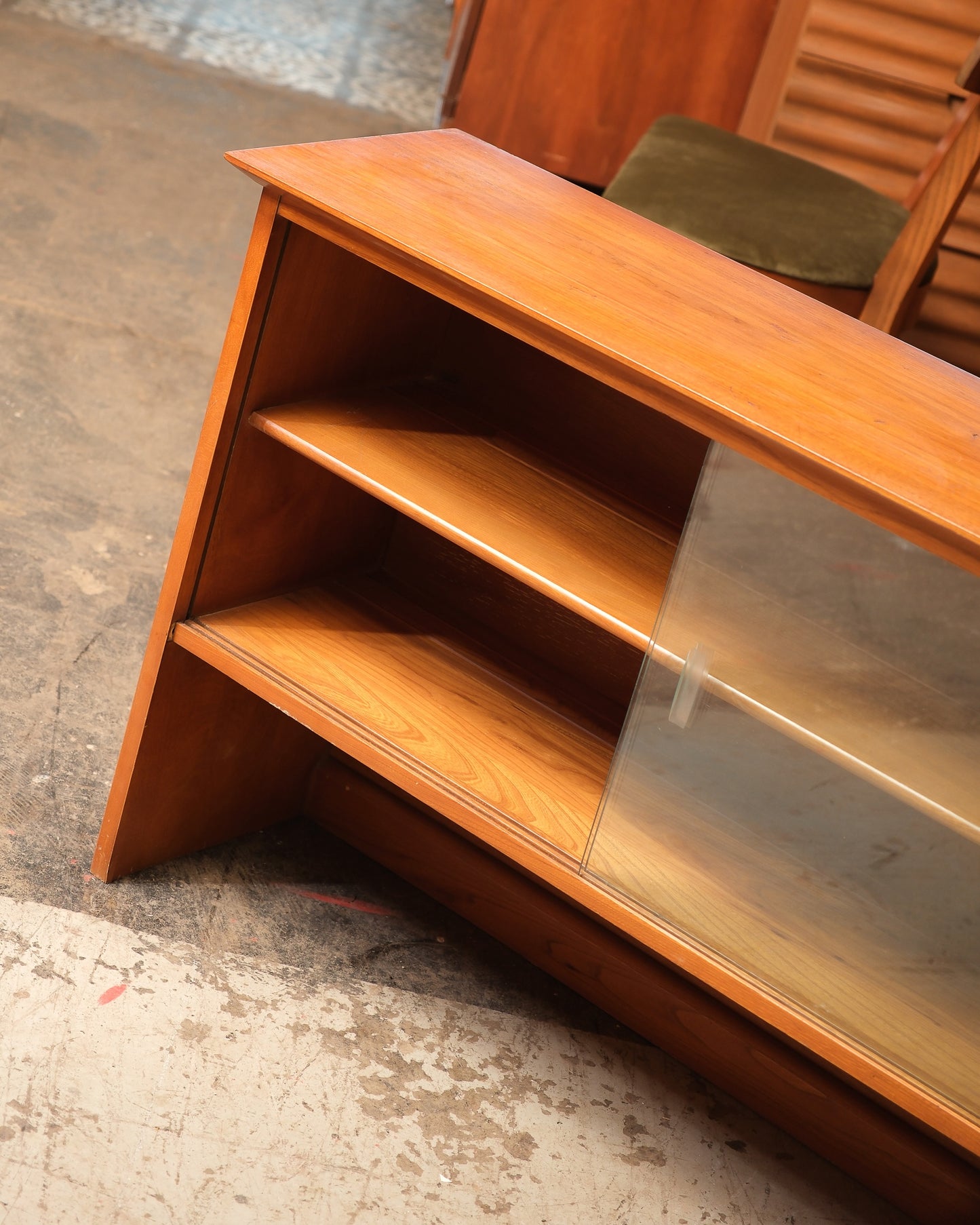 MCM Walnut Glass Cabinet by Hepworth