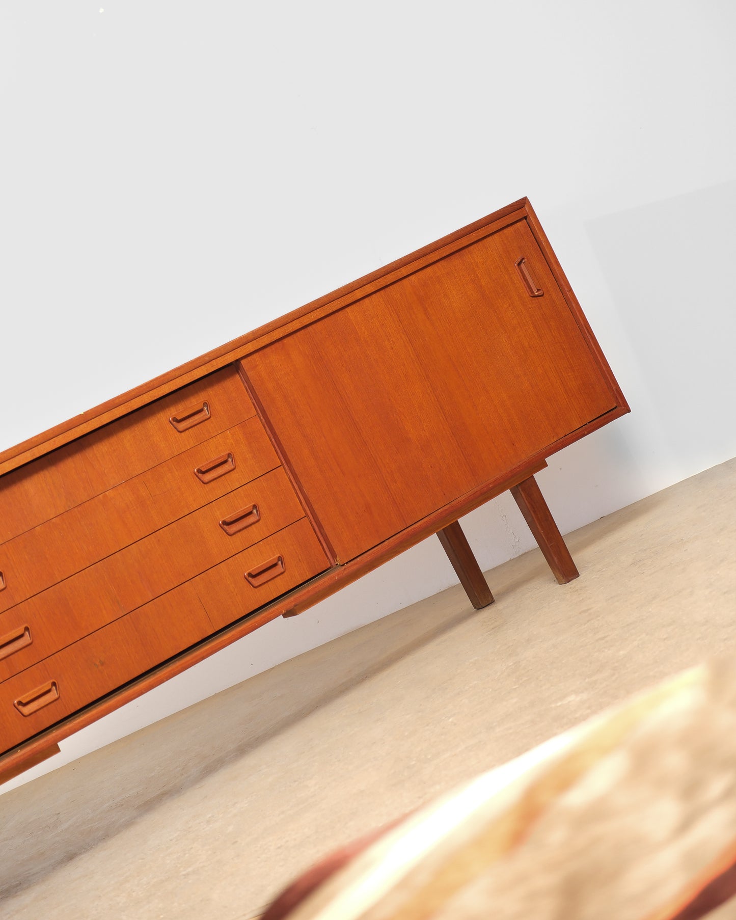 MCM Danish Teak Restored Sideboard (95”)