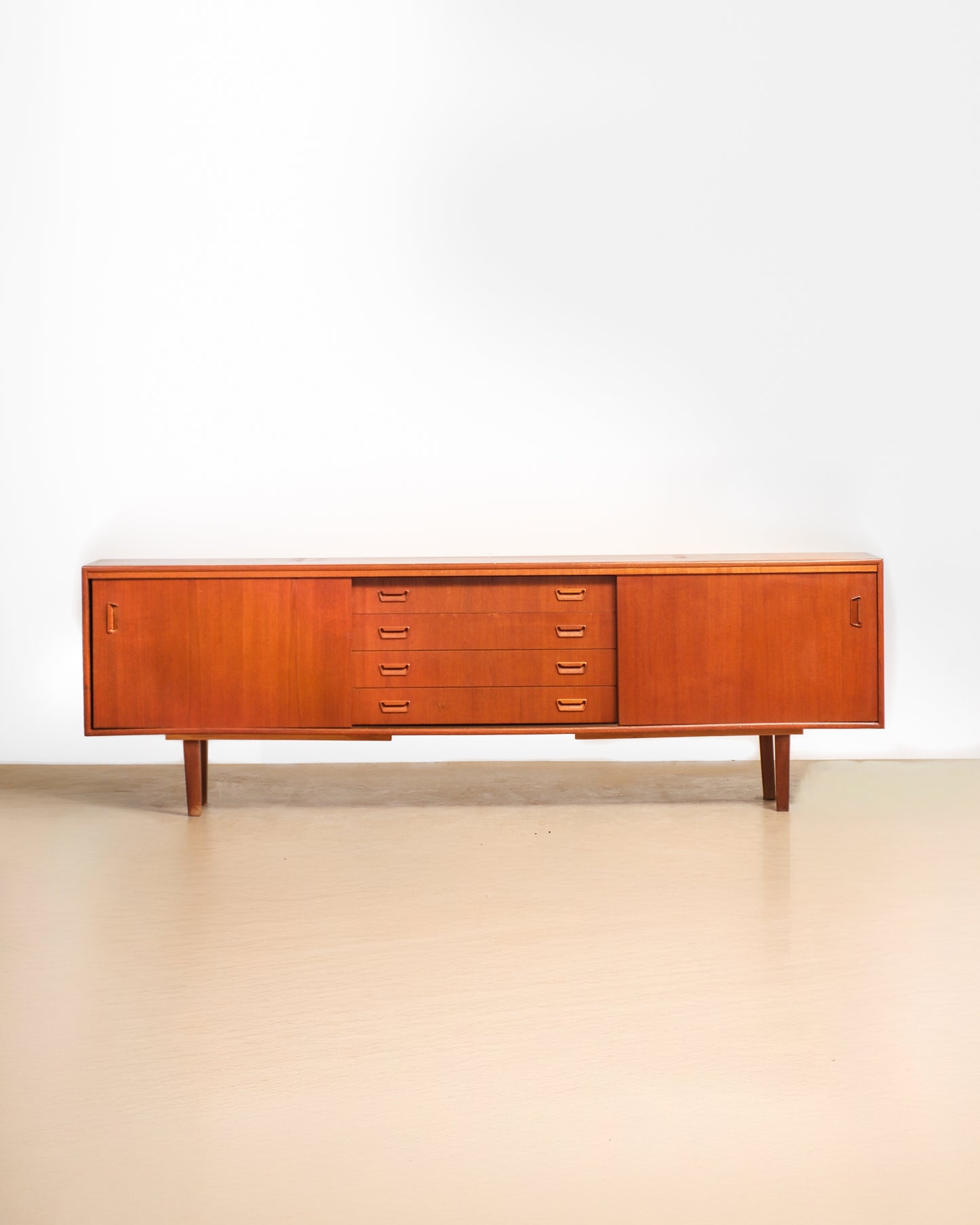 MCM Danish Teak Restored Sideboard (95”)