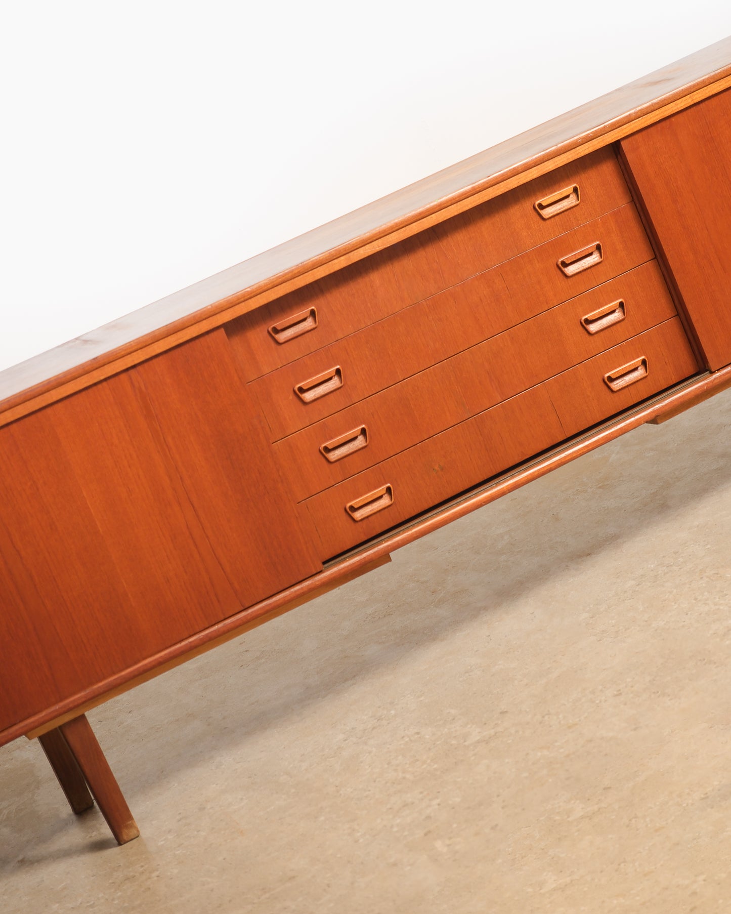 MCM Danish Teak Restored Sideboard (95”)